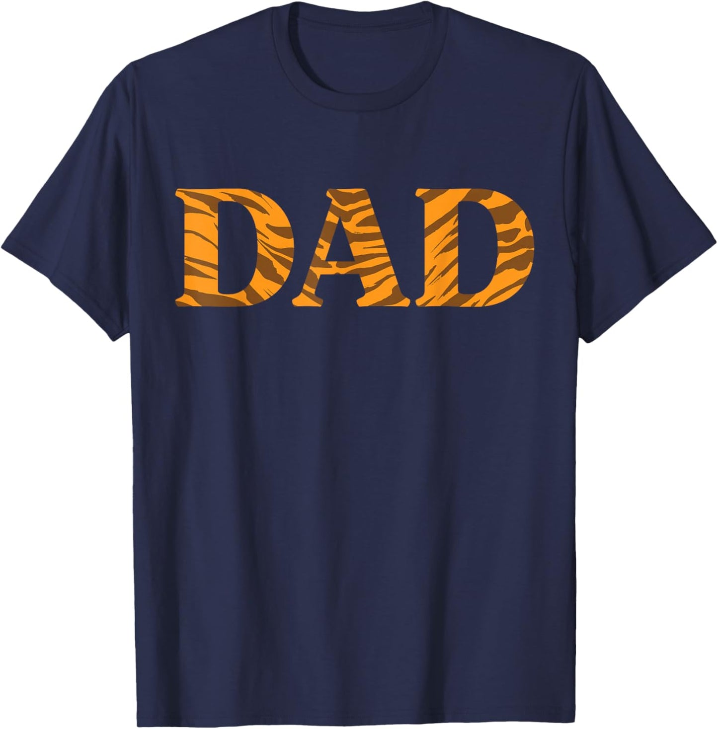 Father's Day Tiger Print Proud Family Dad T-Shirt - T-Shirt | Navy