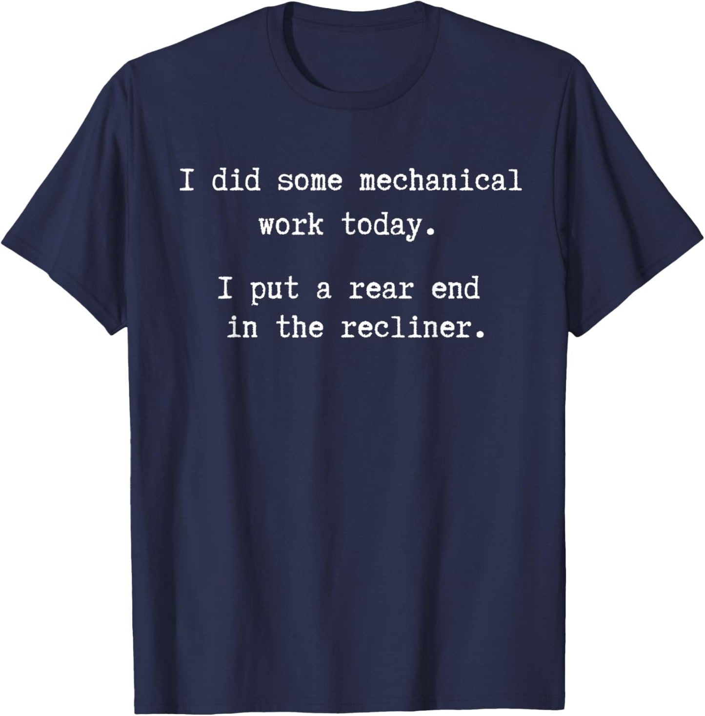 Funny Lazy Dad Grandpa Rear End Recliner Sleep Nap Joke Gift T-Shirt - T-Shirt | Navy