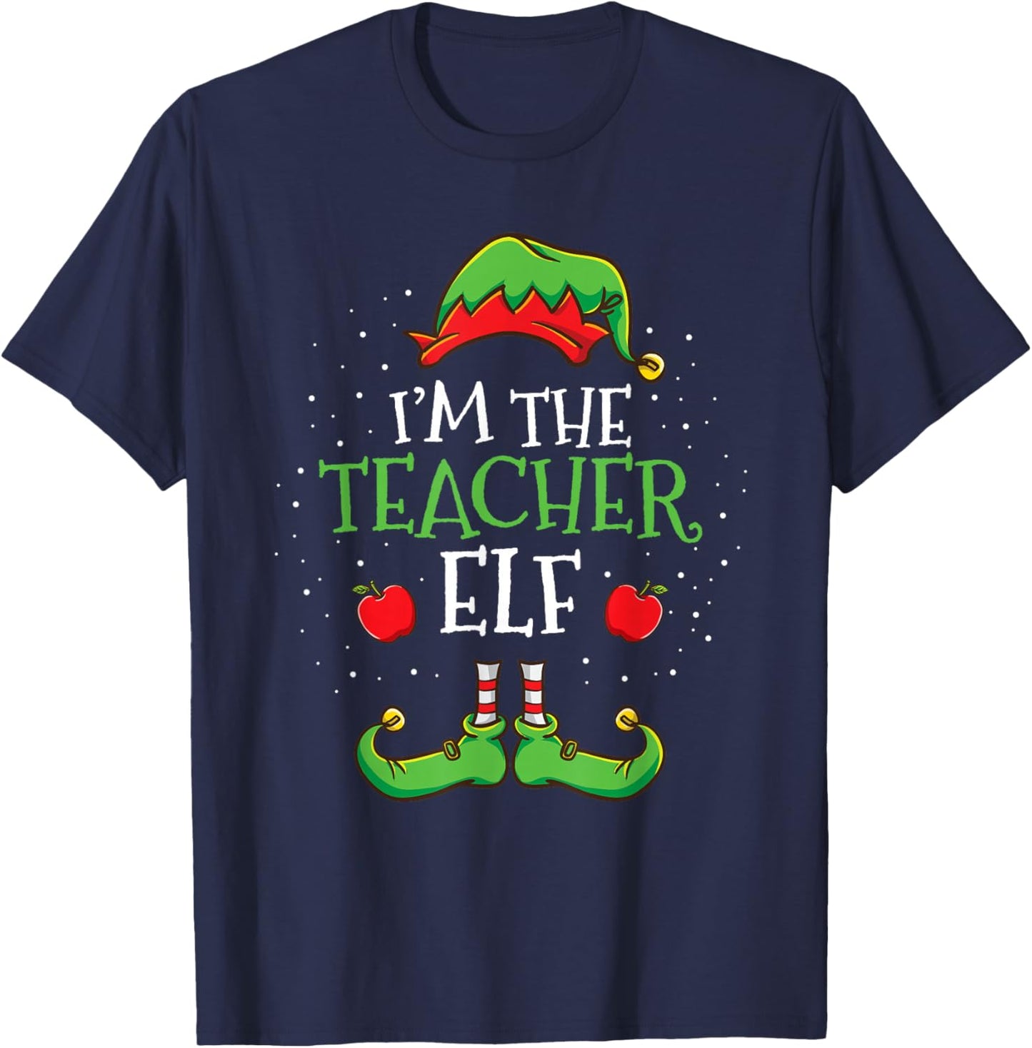 Im The Teacher Elf Christmas T-Shirt - T-Shirt | Navy
