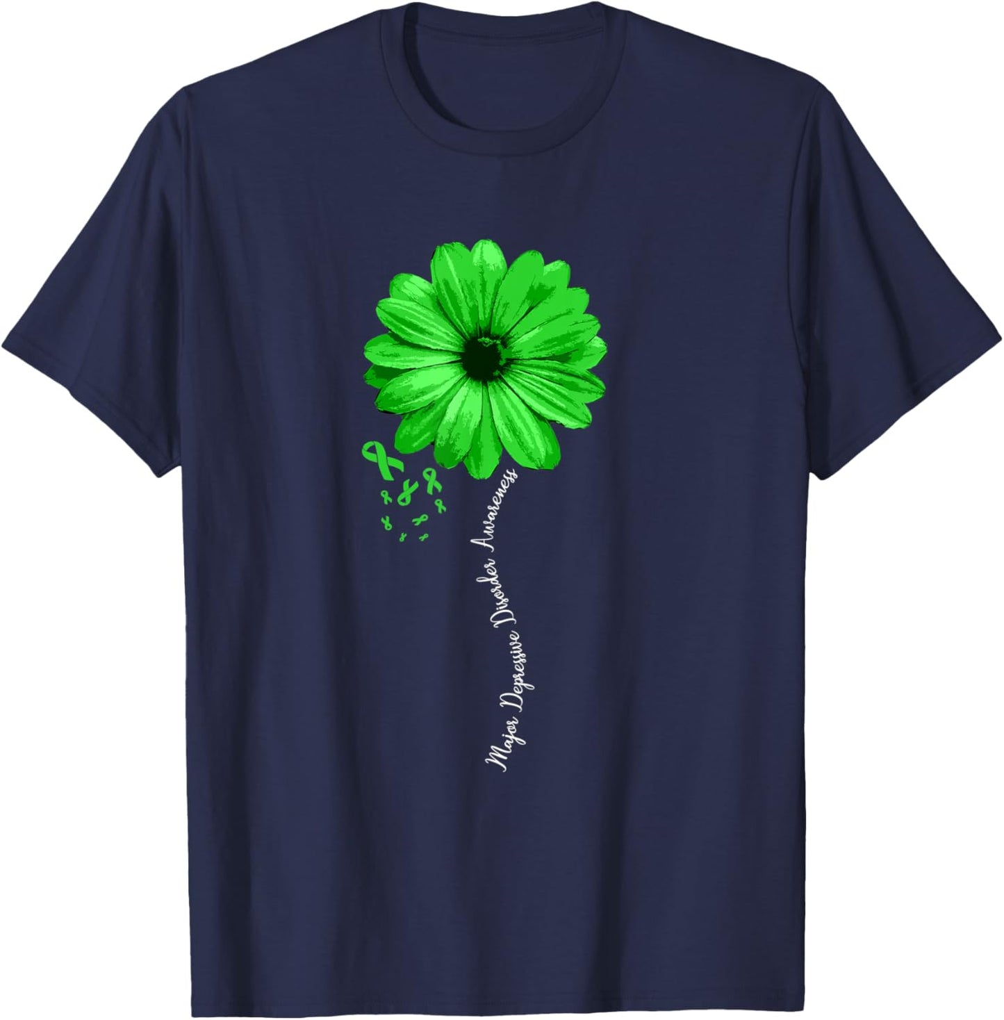 Major Depressive Disorder Awareness Warrior Pretty T-Shirt - T-Shirt | Navy