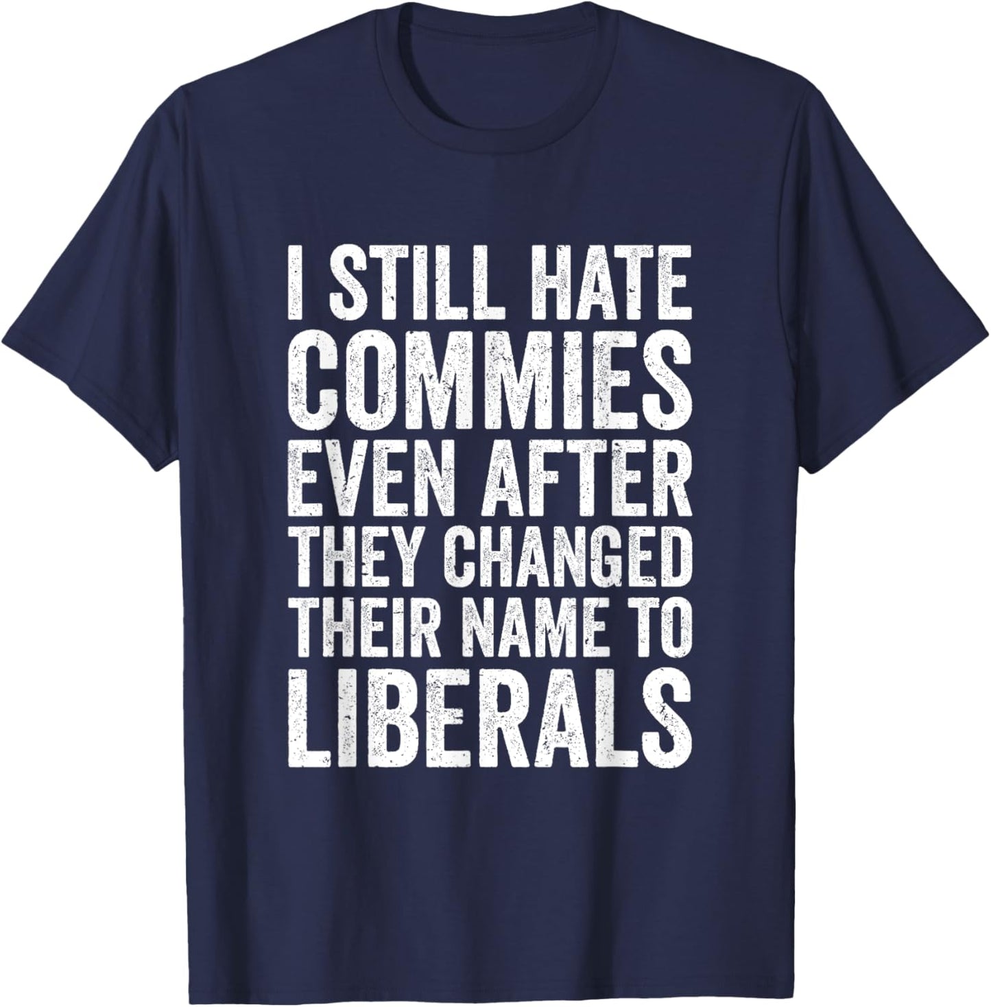 Funny Anti Socialist Communist Pro America Patriotic T-Shirt - T-Shirt | Navy