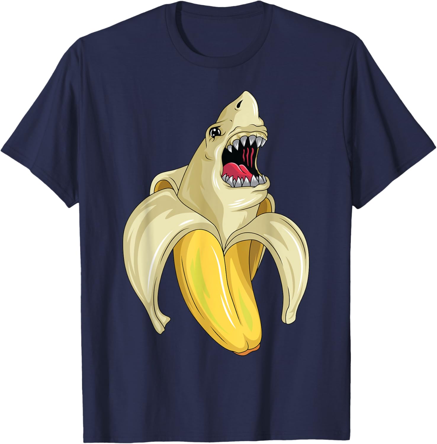 Shark Themed Banana Party Banana Shark Party Banana Themed T-Shirt - T-Shirt | Navy