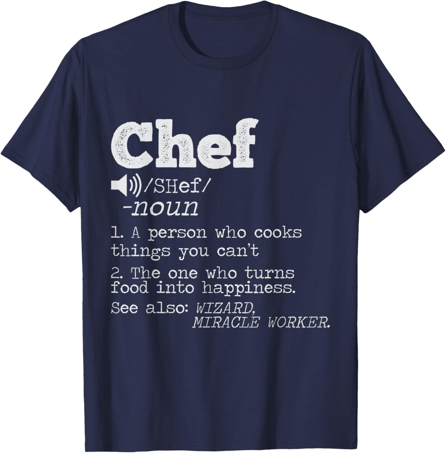 Chef Definition Line Cooking Cooking Cook Sayings Cook T-Shirt - T-Shirt | Navy