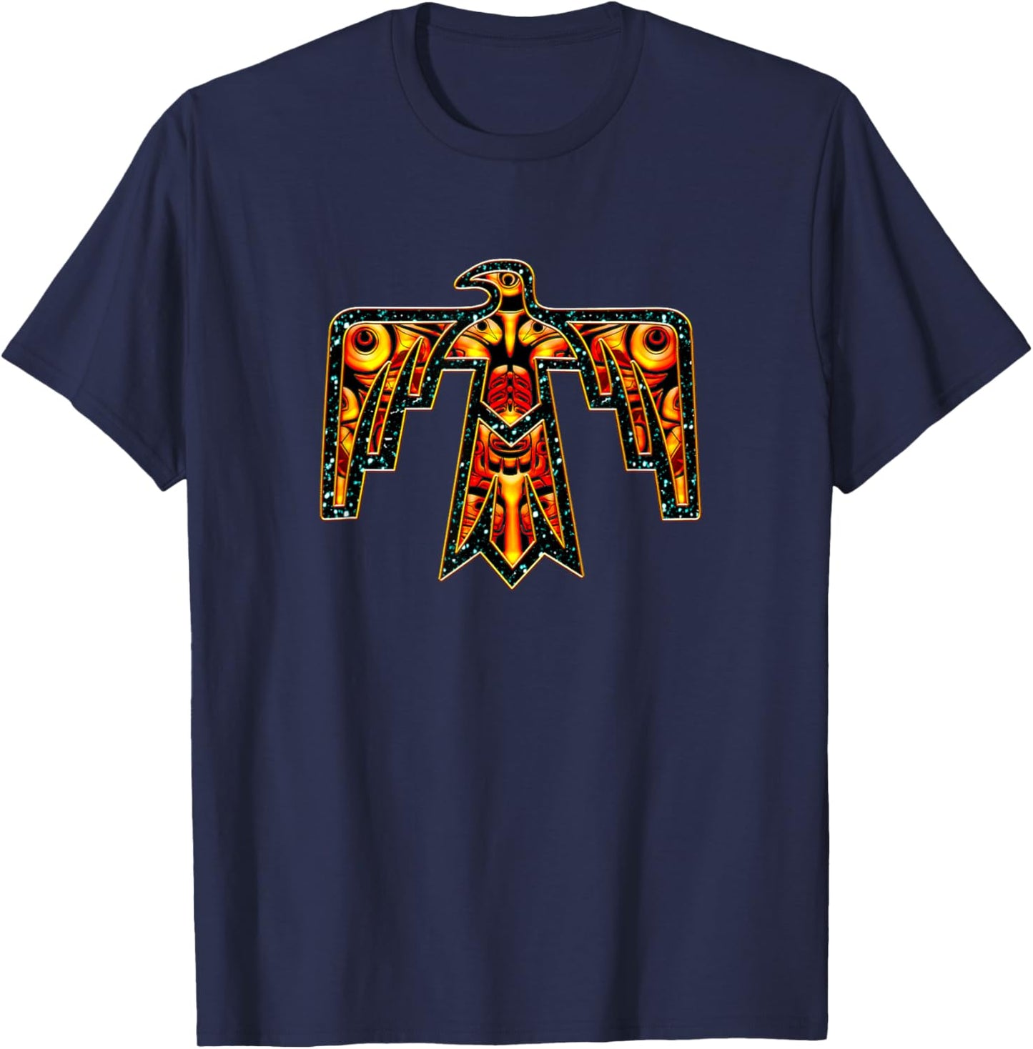 Thunderbird, Native American, bird, eagle, totem, animal T-Shirt - T-Shirt | Navy