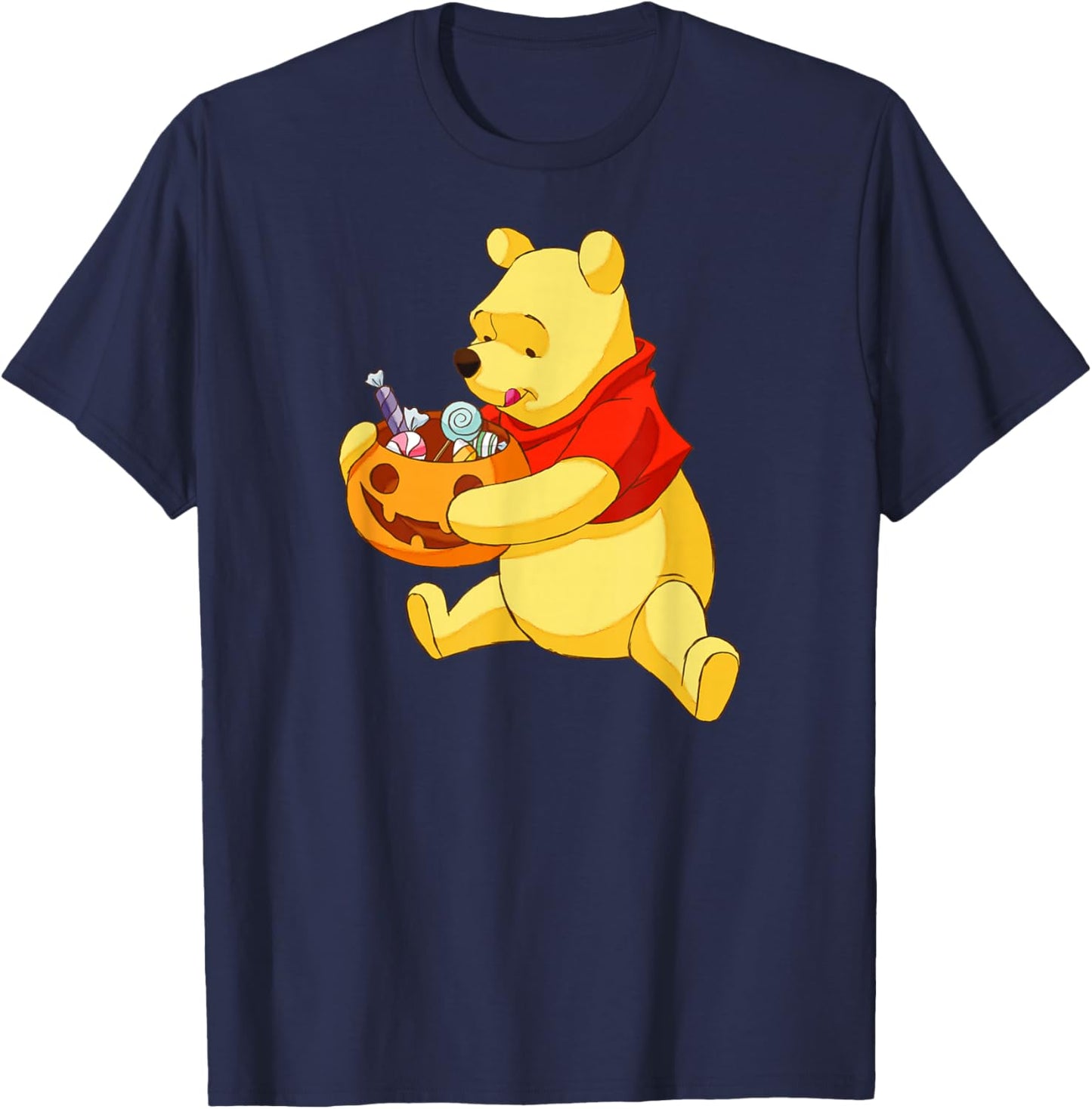 Disney - Halloween Candy Lover Pooh Bear T-Shirt - T-Shirt | Navy