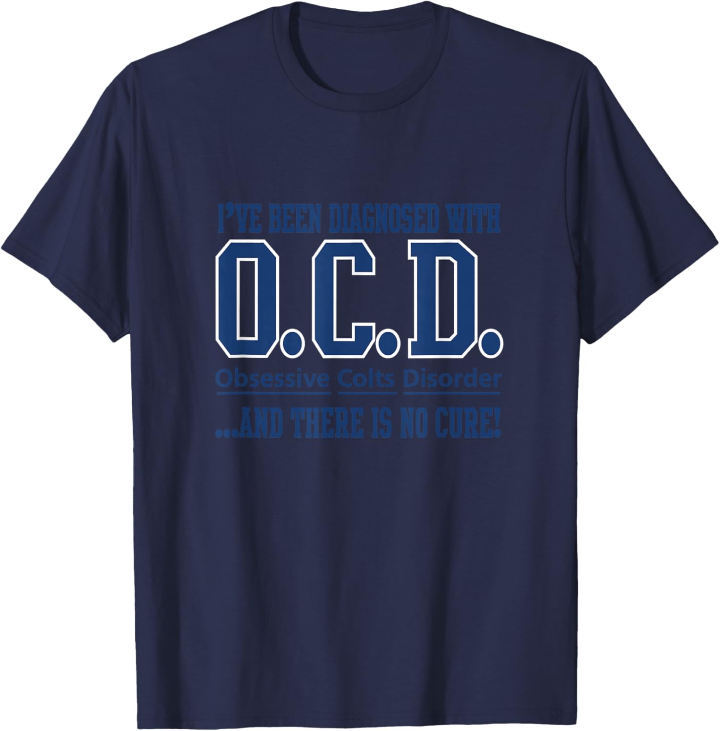 OCD Colts (royal blue/white) T-Shirt - T-Shirt | Navy