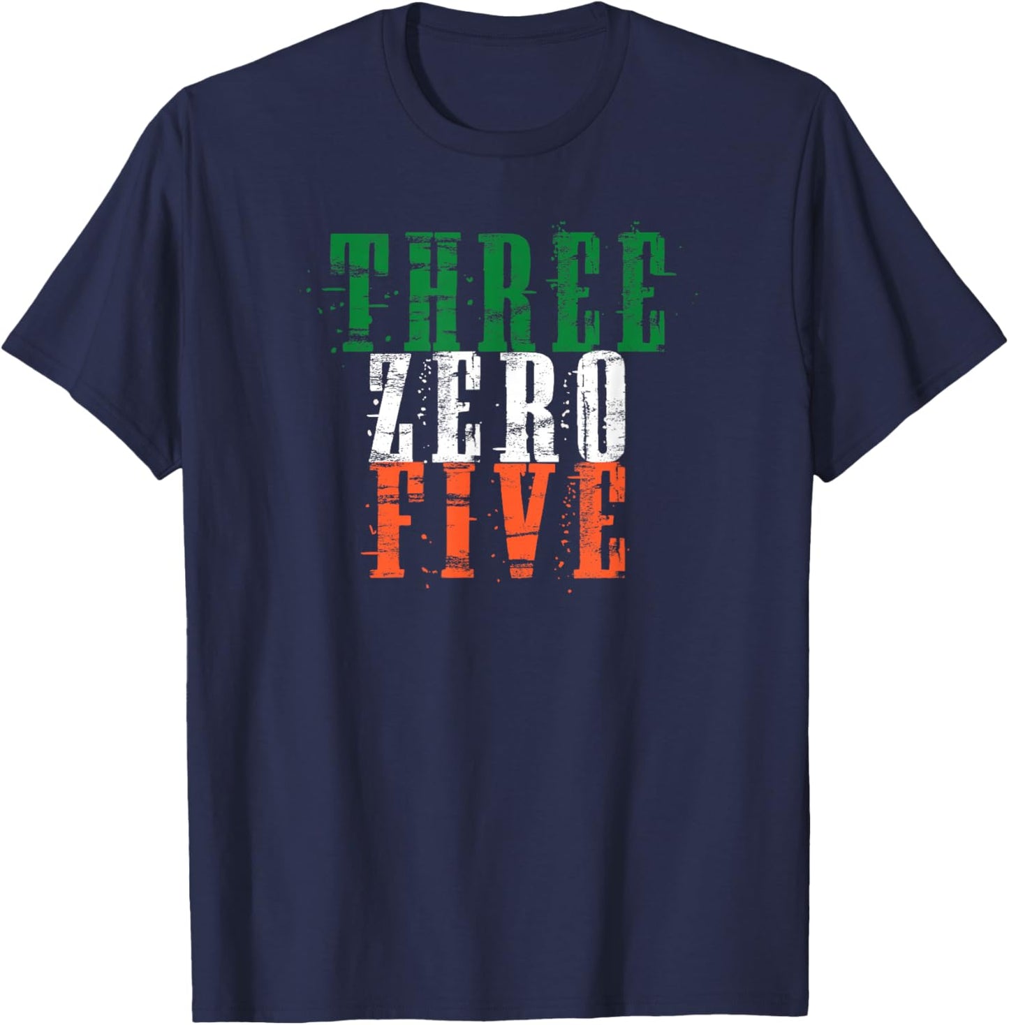 Three Zero Five 305 Miami Dade County T-Shirt - T-Shirt | Navy