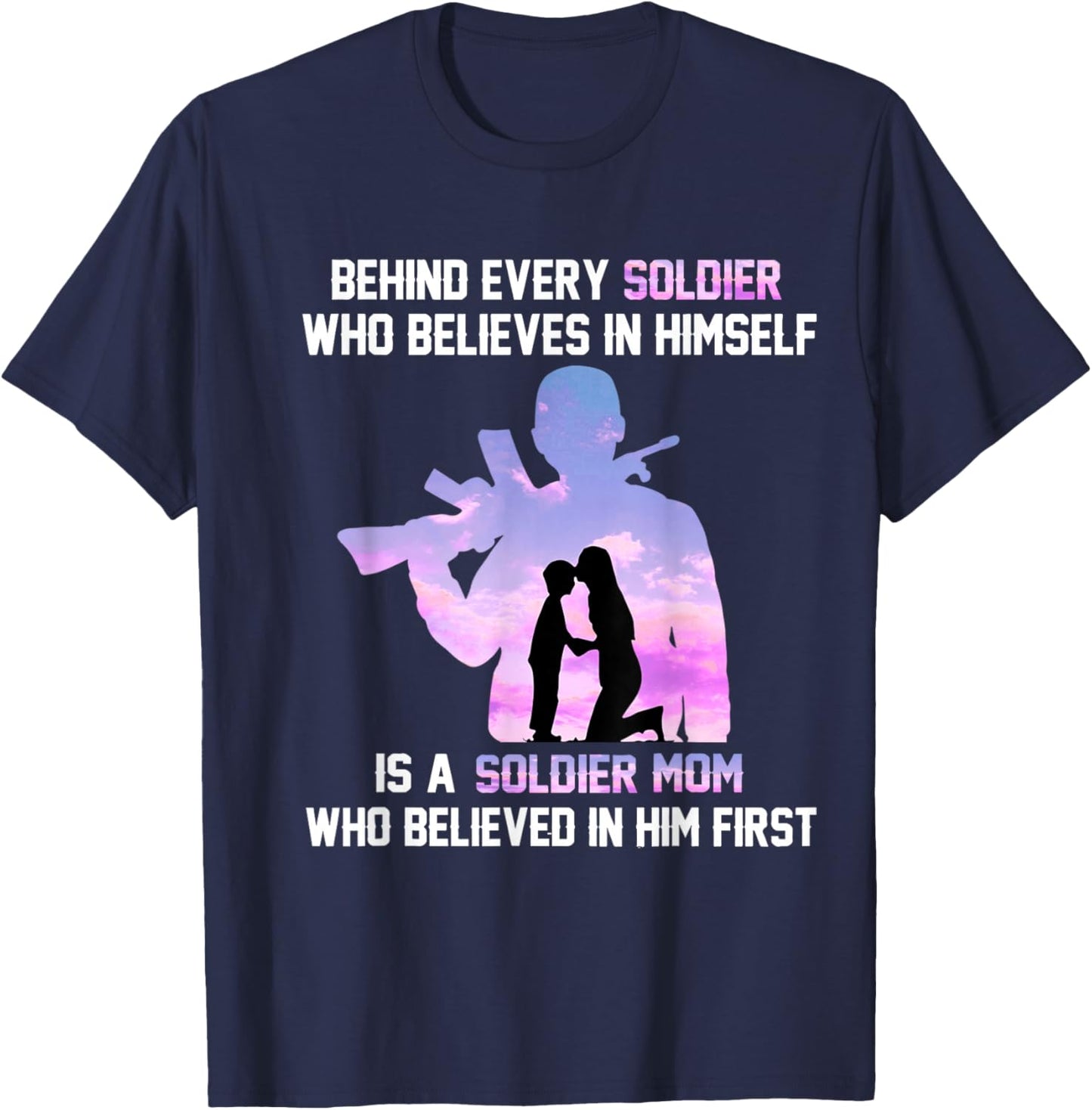 Proud Army Mom of Every Soldier Hero T-Shirt - T-Shirt | Navy
