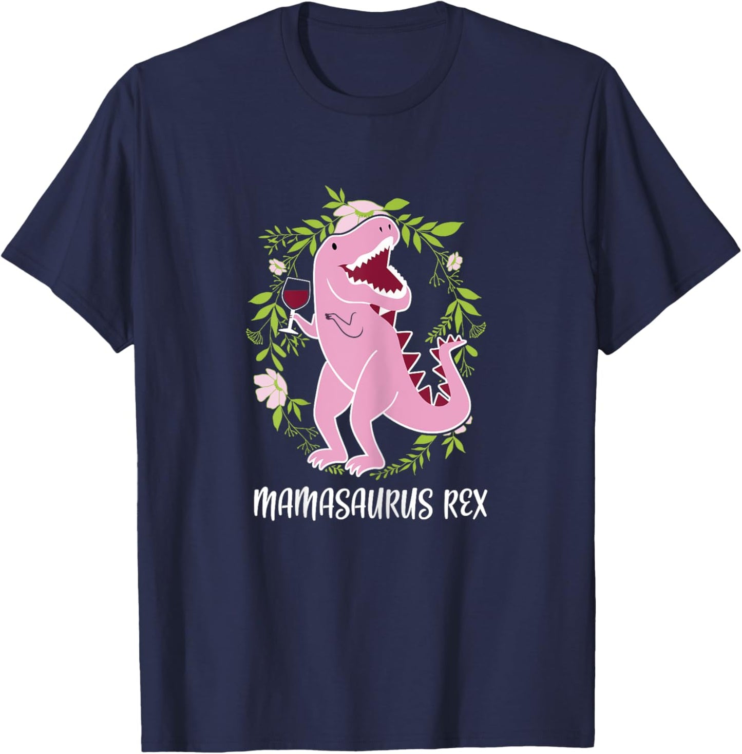 Mamasaurus Rex Mom Dinosaur T-Shirt - T-Shirt | Navy