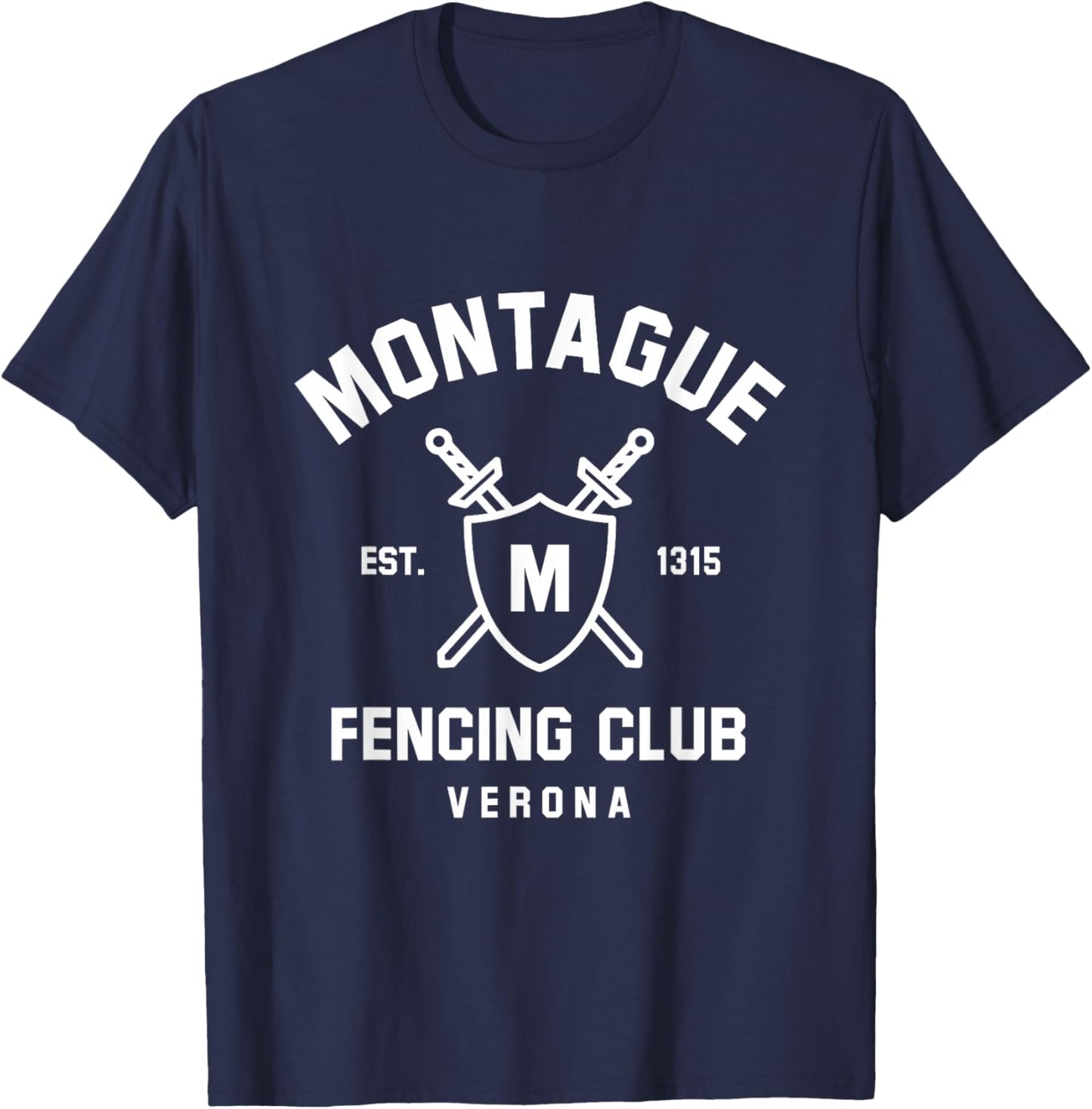 Montague Fencing Club for Literature Lovers T-Shirt - T-Shirt | Navy