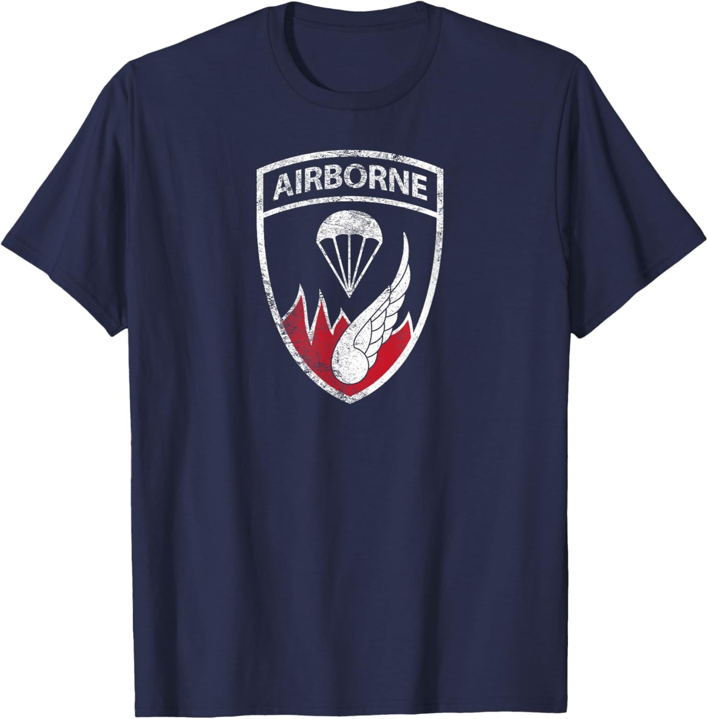American Marauder: 187th Rakkasan Distressed Insignia T-Shirt - T-Shirt | Navy
