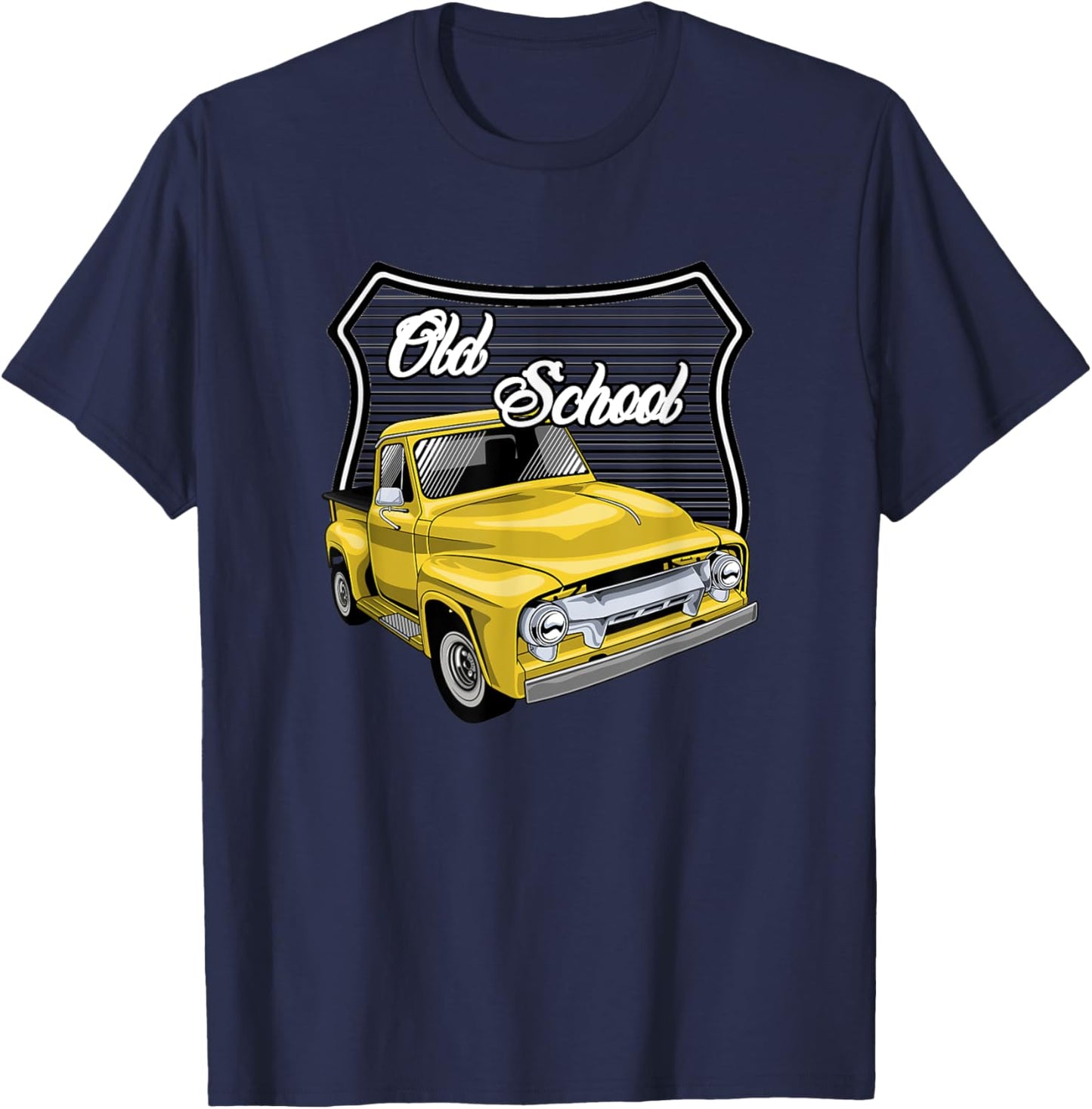 Vintage Hotrod, Classic truck, Men's Old School Hot Rod T-Shirt - T-Shirt | Navy