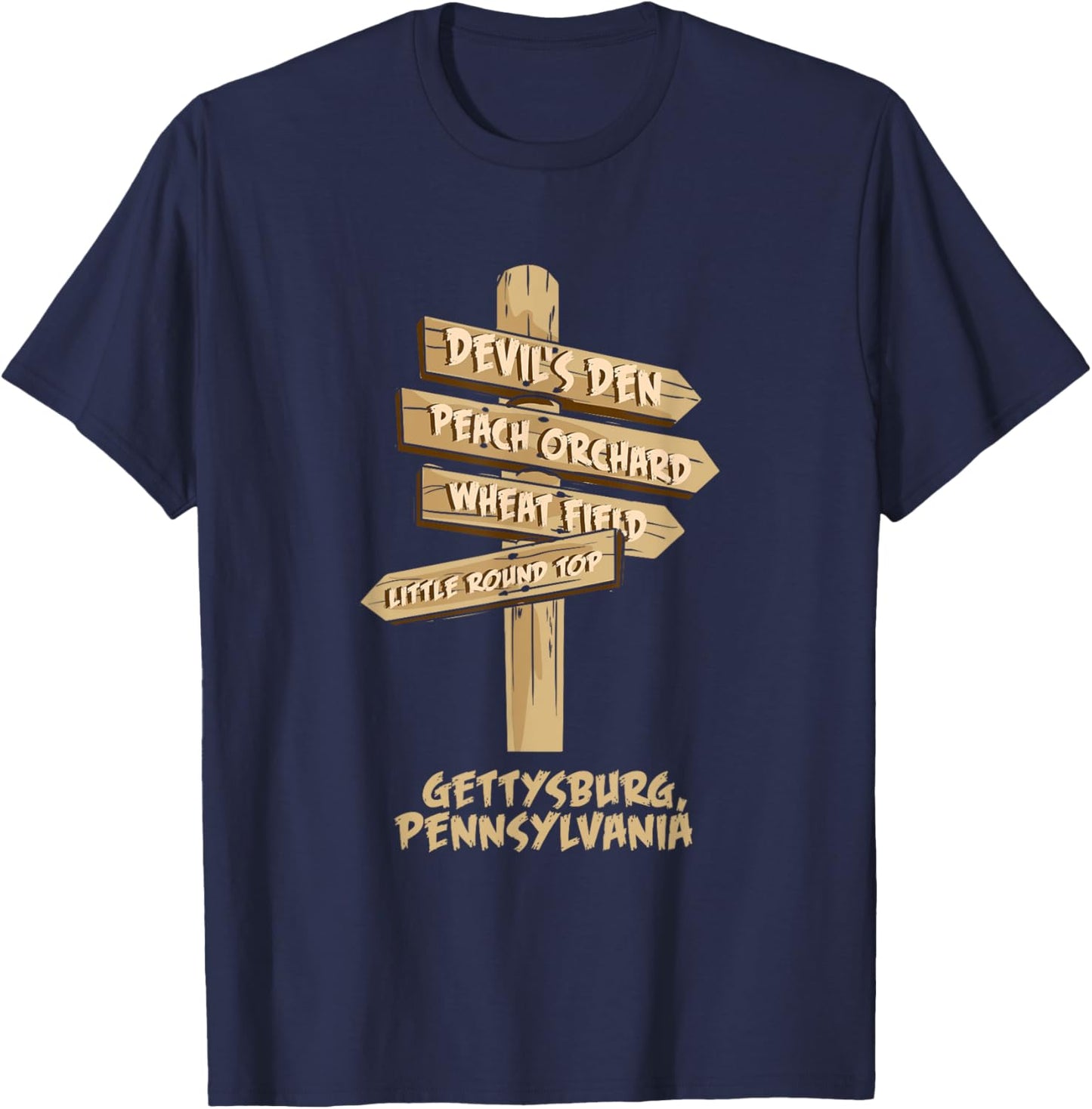 Gettysburg Pennsylvania American civil war - US History T-Shirt - T-Shirt | Navy