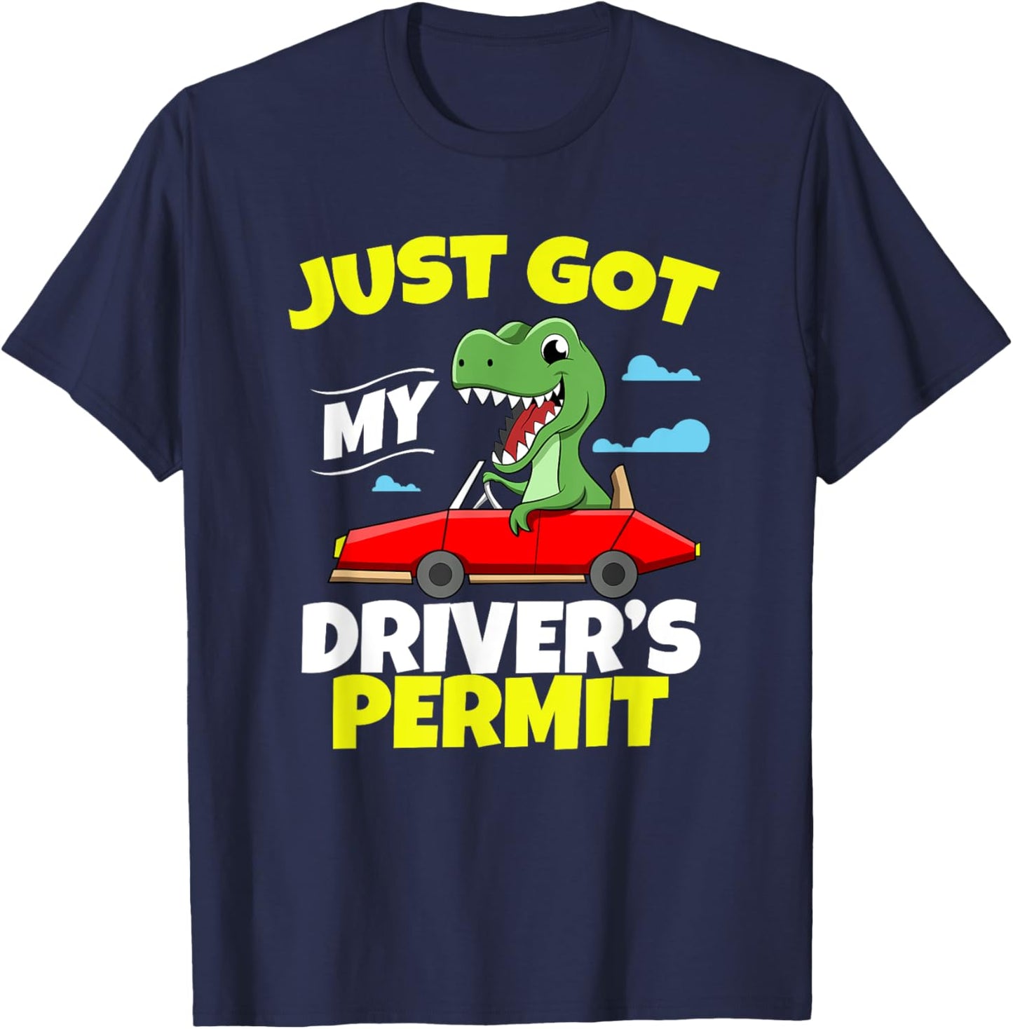 Just Got My Driver's Permit Licensed Crocodile Teen Driver T-Shirt - T-Shirt | Navy