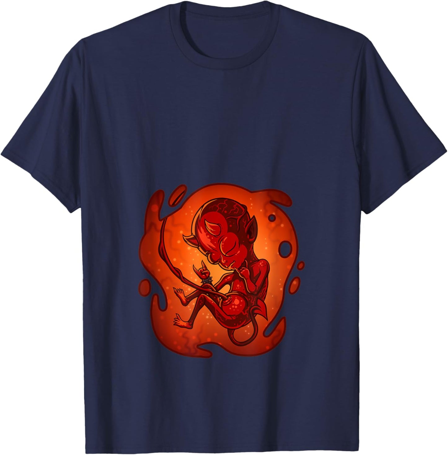 Hell Spawn Pregnancy - Expecting Mom Design T-Shirt - T-Shirt | Navy
