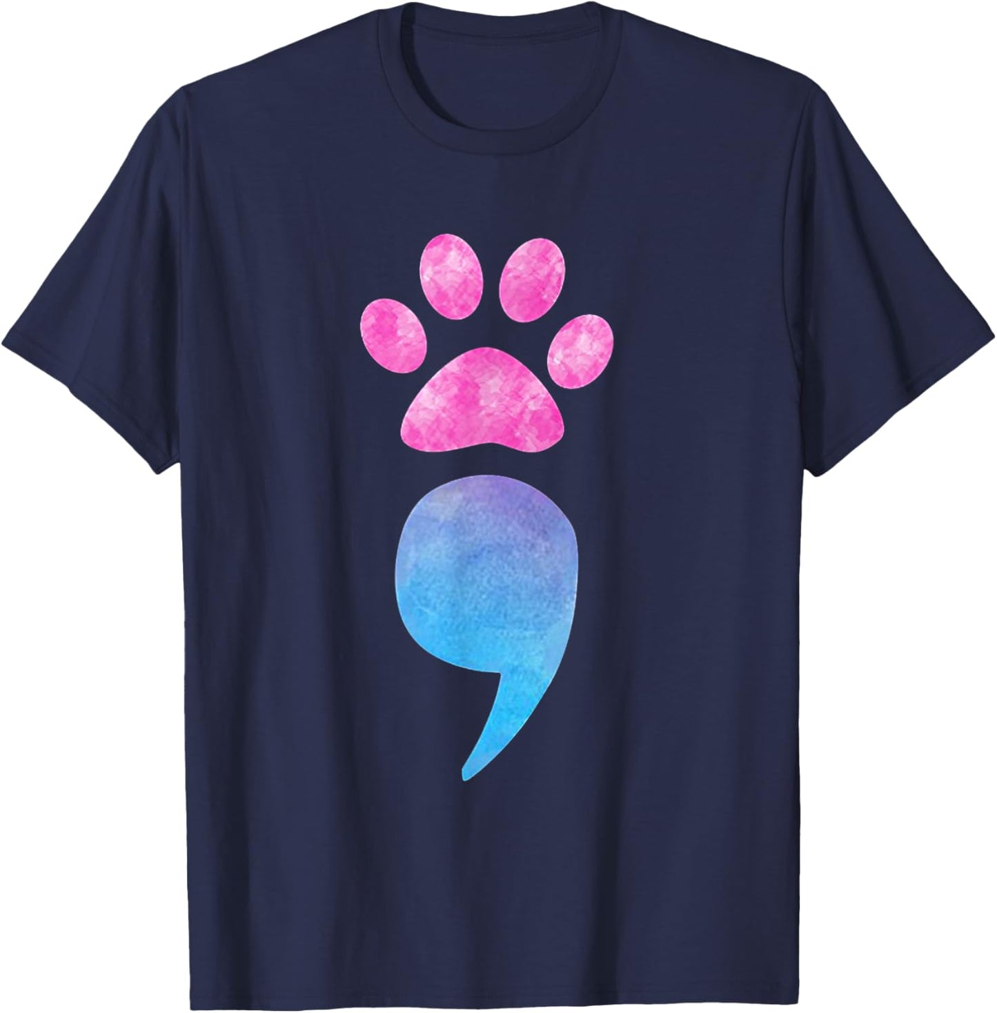 Suicide Prevention Awareness Dog Paw Dog Mom Dog Dad T-Shirt - T-Shirt | Navy