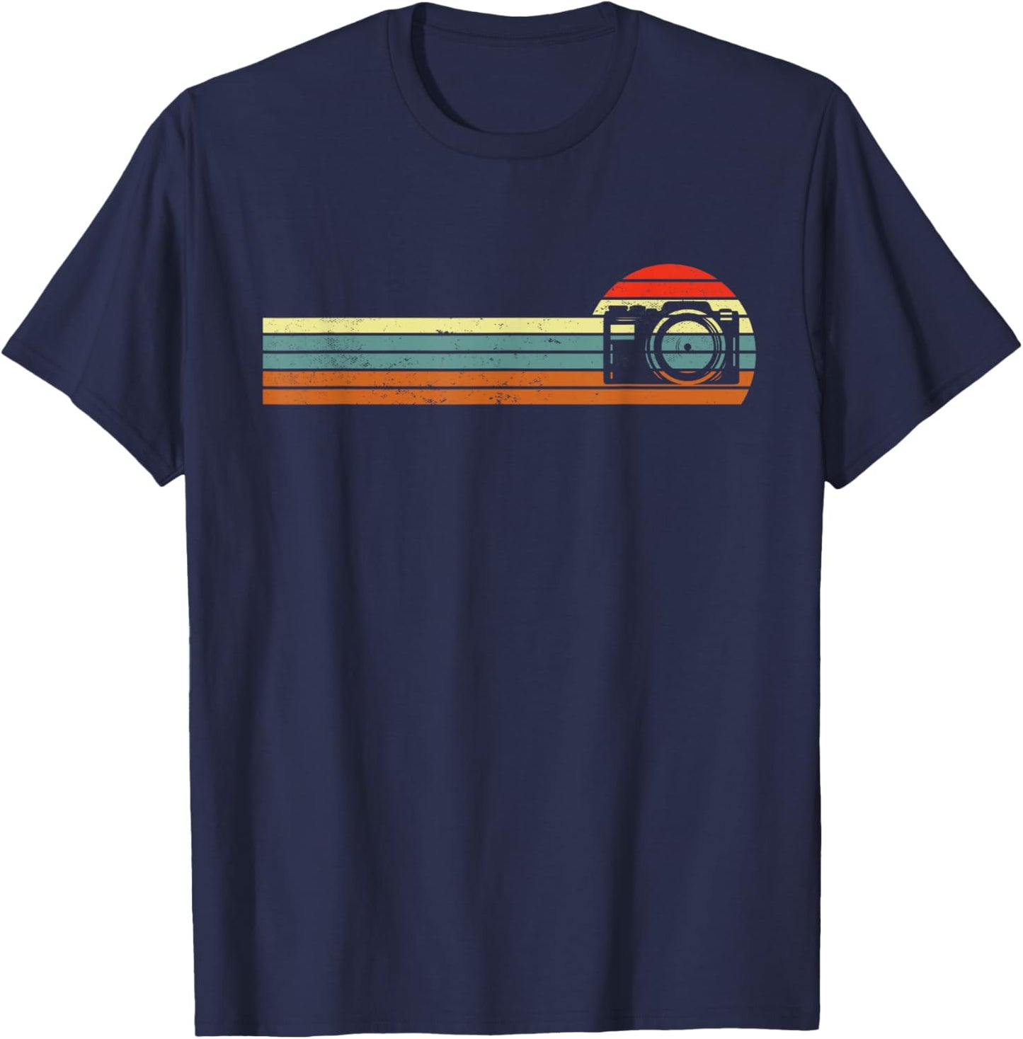 Retro Photographer Camera Funny Journal Photography T-Shirt - T-Shirt | Navy