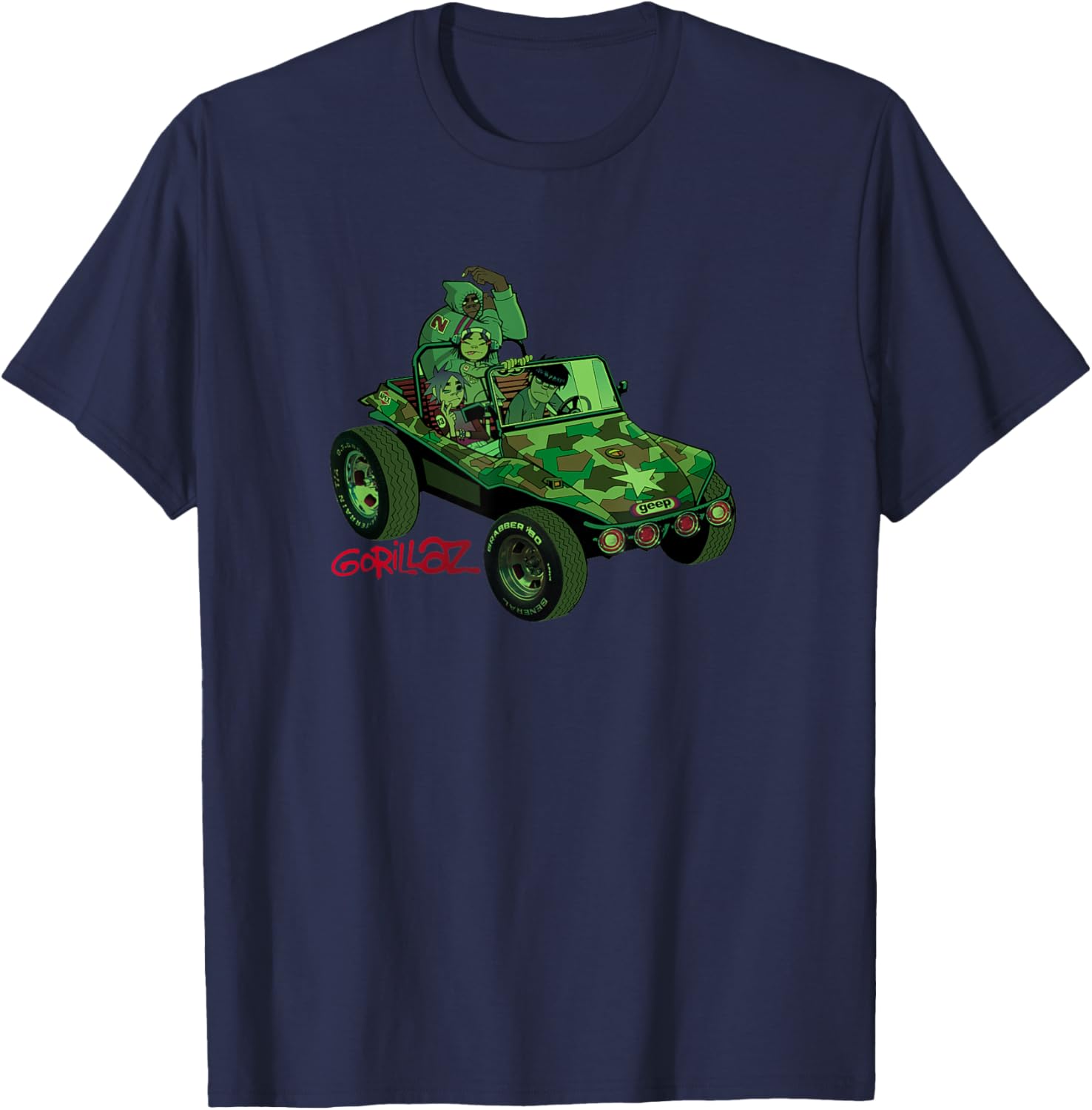 Gorillaz Geep Logo Reverse T-Shirt - T-Shirt | Navy