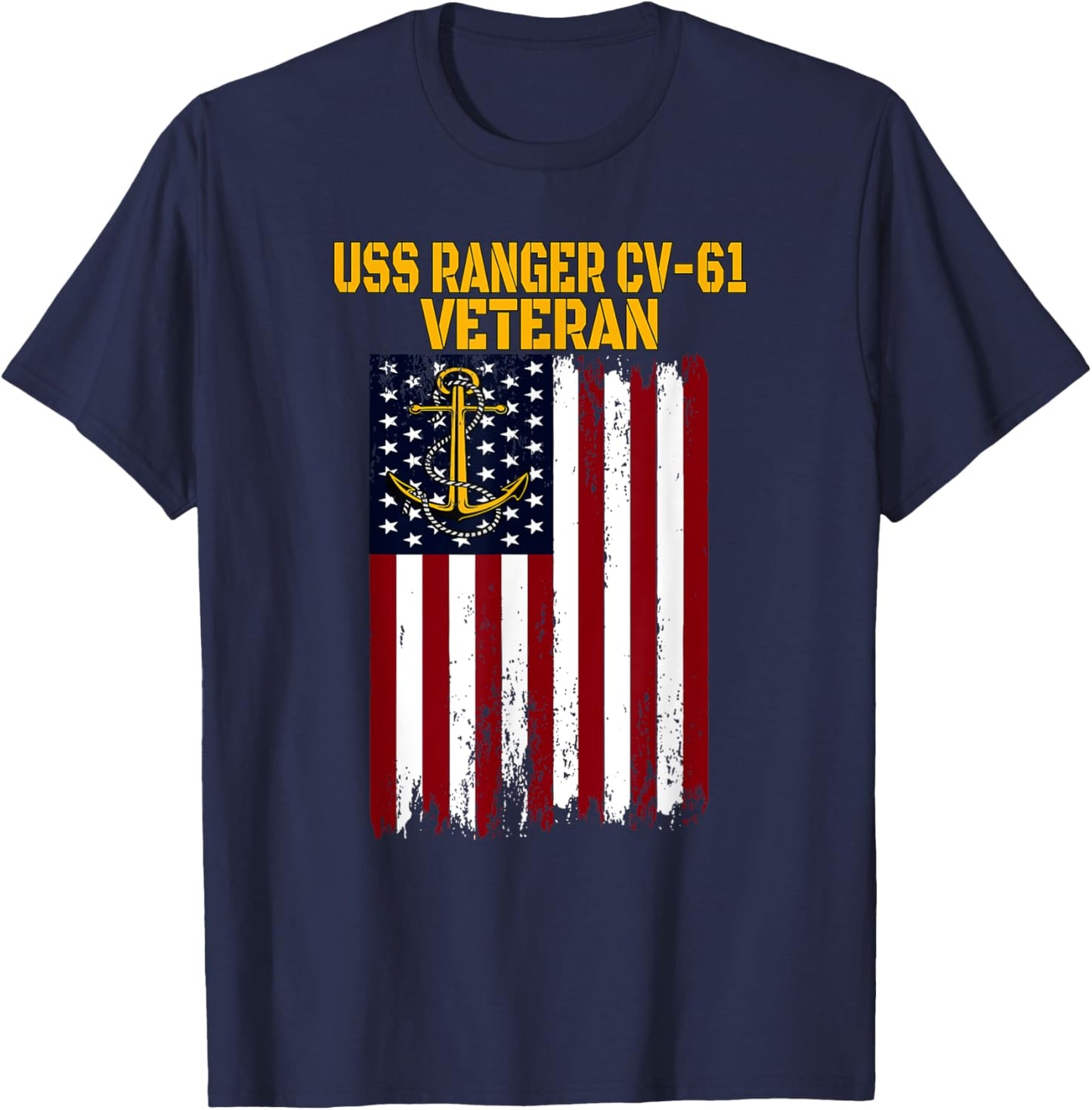 USS Ranger CV-61 CVA-61 Aircraft Carrier Veteran's Day T-Shirt - T-Shirt | Navy