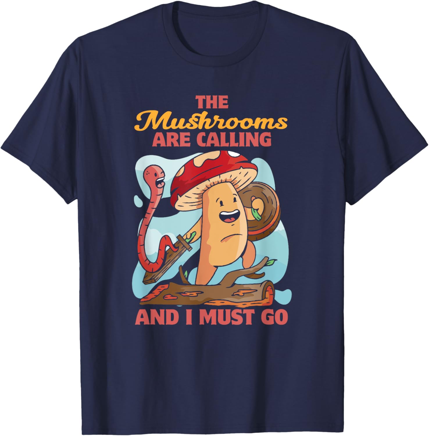 Mycology Fungi Mushroom Collector Hippie Funny Knight T-Shirt - T-Shirt | Navy