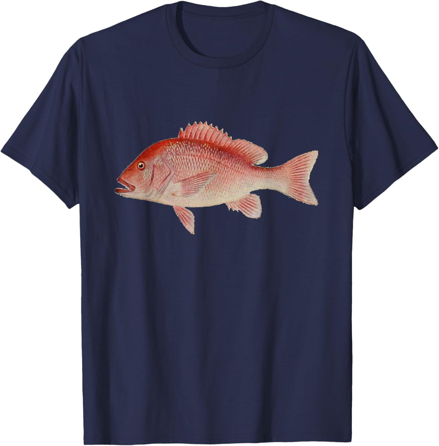 Vintage Red Snapper Fish Illustration (1912) T-Shirt - T-Shirt | Navy