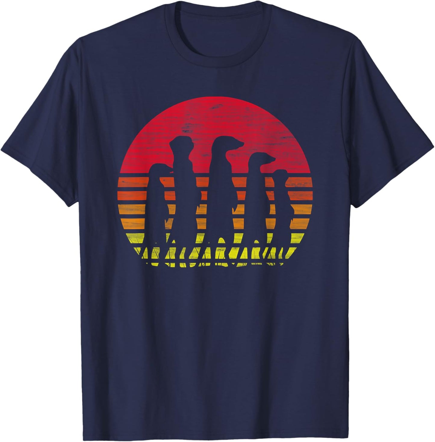 Retro meerkat silhouette T-Shirt - T-Shirt | Navy