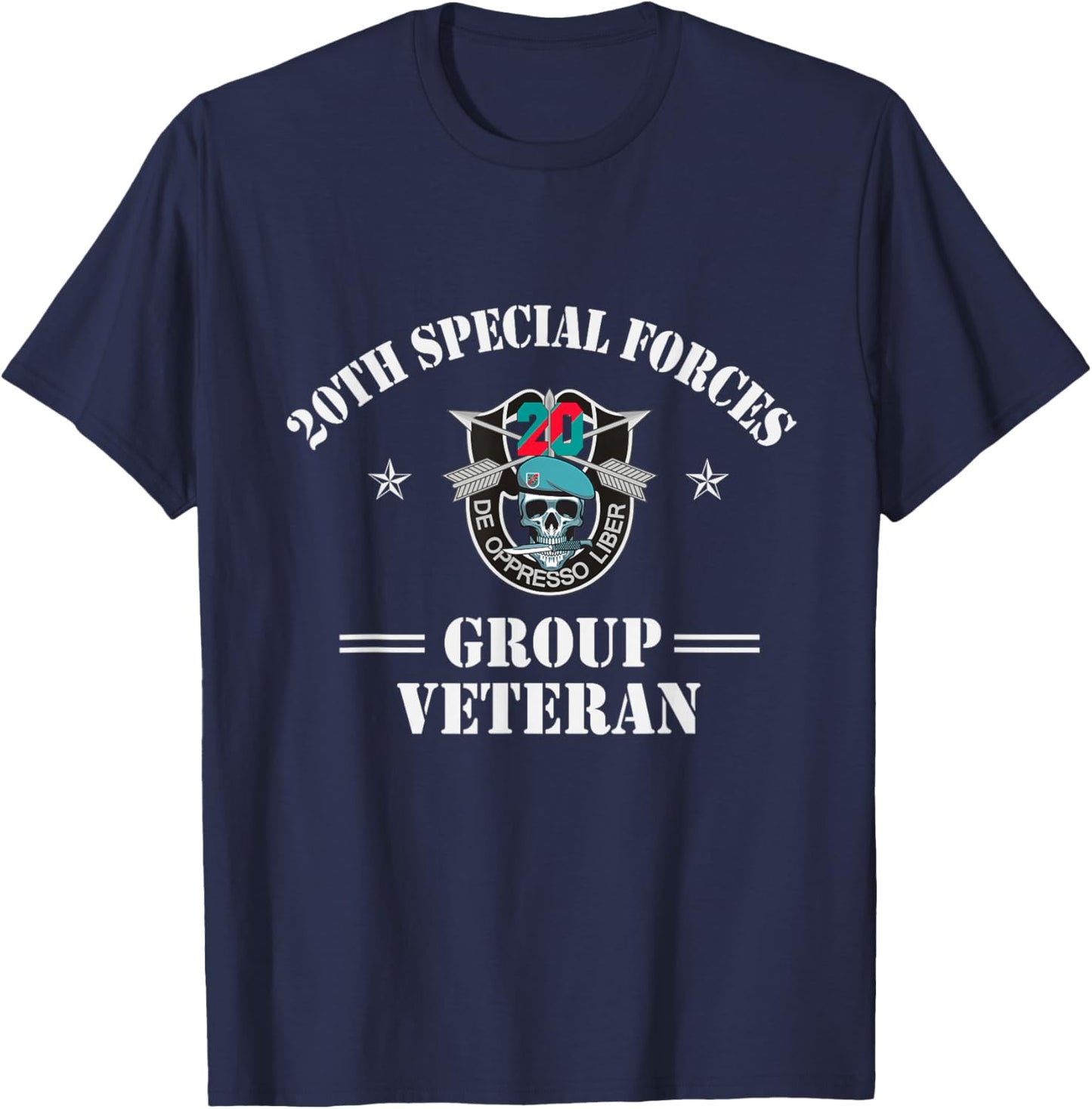 20th Special Forces Group Veteran 20th SFG 4th of July T-Shirt - T-Shirt | Navy