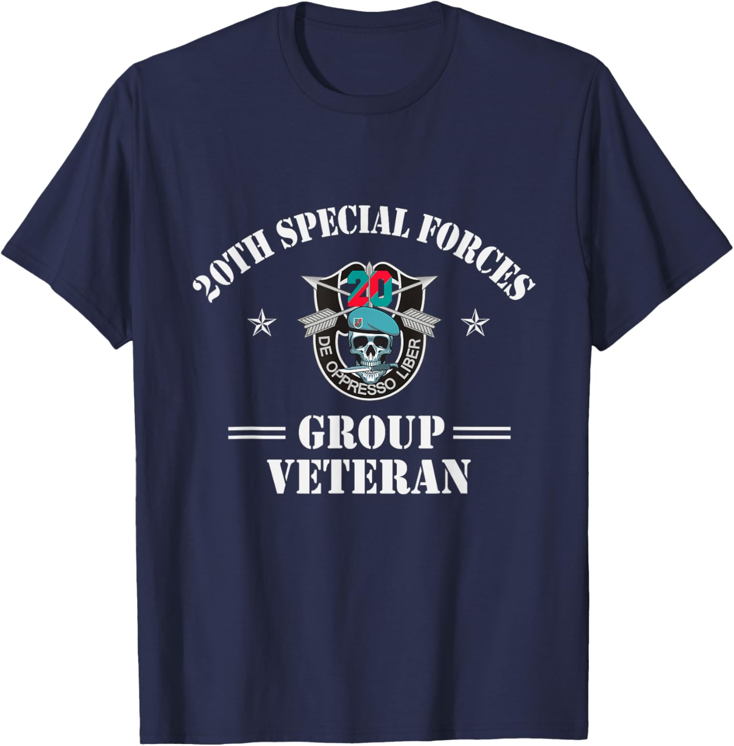 20th Special Forces Group Veteran 20th SFG 4th of July T-Shirt - T-Shirt | Navy