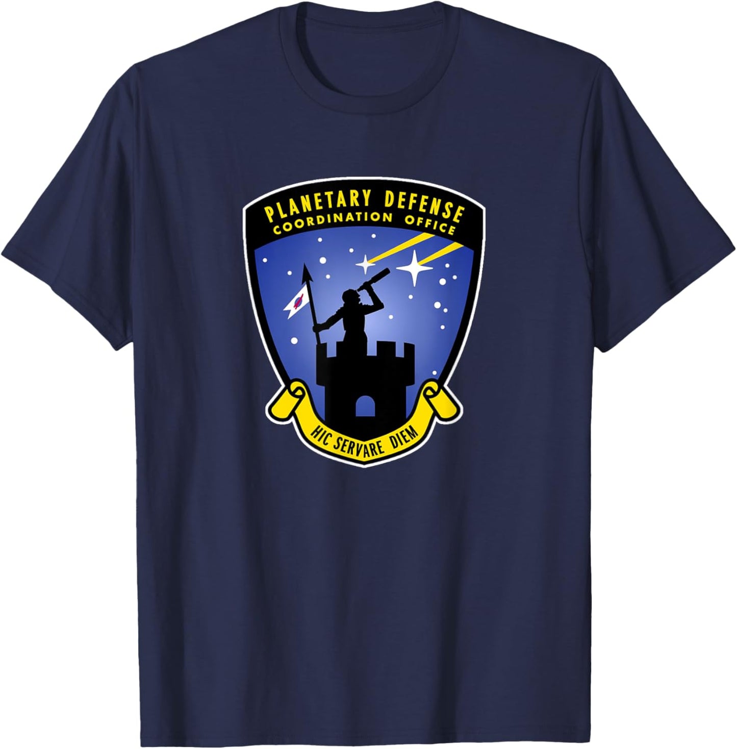 MathWare NASA Planetary Defense Coordination Look Up T-Shirt - T-Shirt | Navy