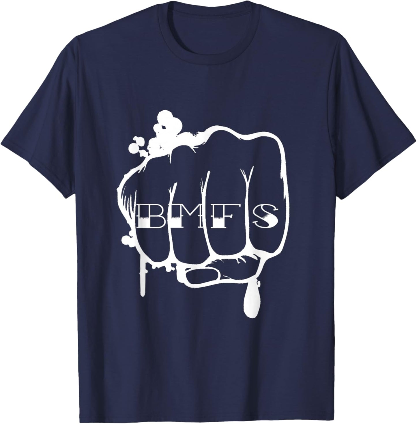 BMFS Tattoo Knuckle Ring T-Shirt - T-Shirt | Navy