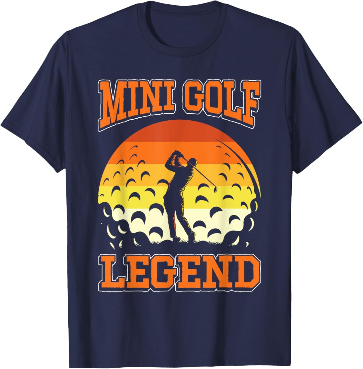 Vintage Retro Mini Golf Champion Funny mini Golfer Sport T-Shirt - T-Shirt | Navy