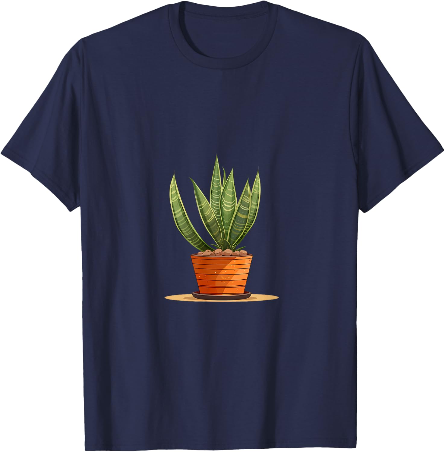 Sansevieria Plant Houseplant T-Shirt - T-Shirt | Navy