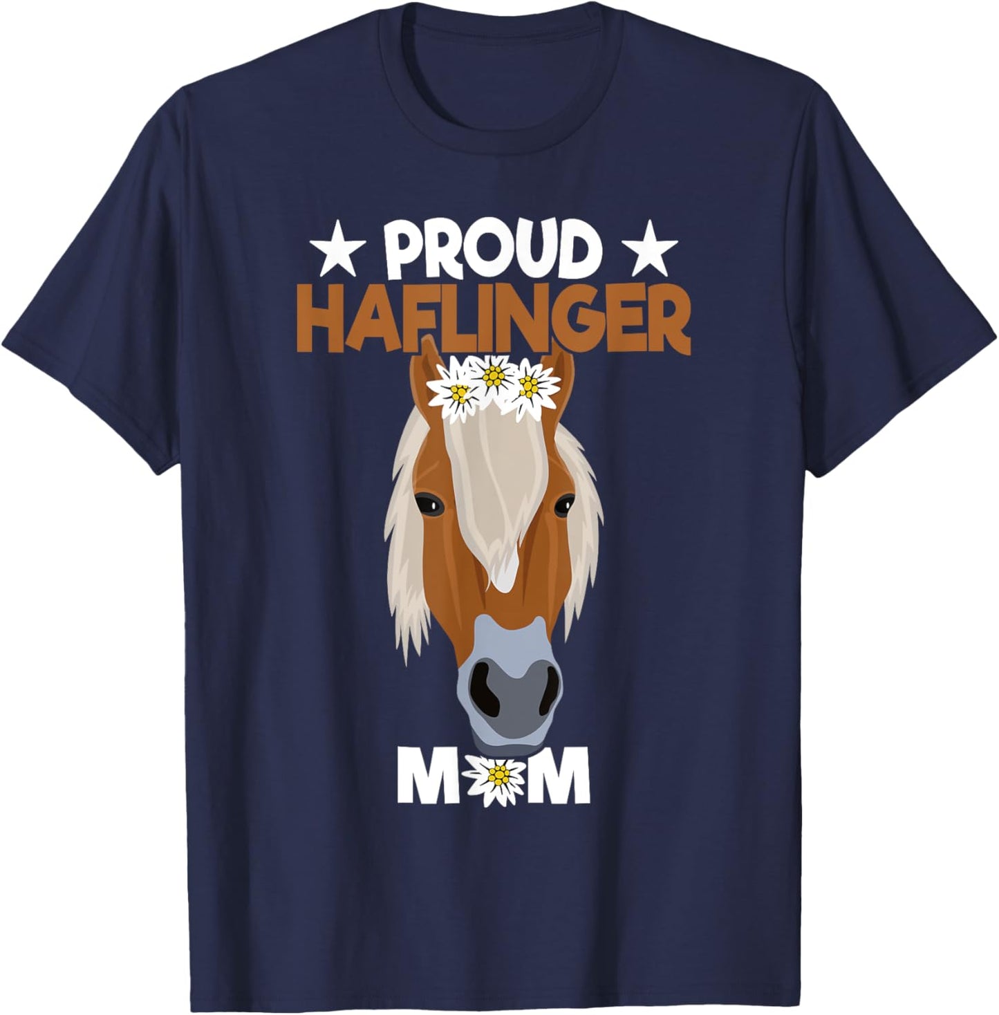 Proud Haflinger Mom - Haflinger T-Shirt - T-Shirt | Navy