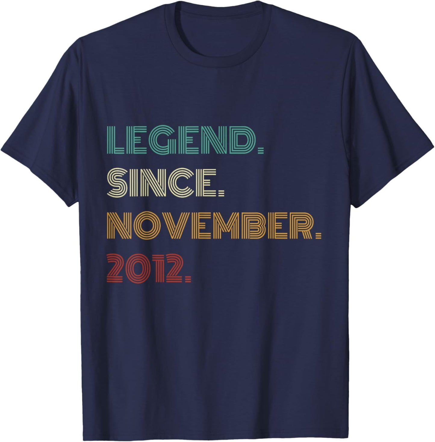 13 Years Old Legend Since November 2012 13th Birthday T-Shirt - T-Shirt | Navy