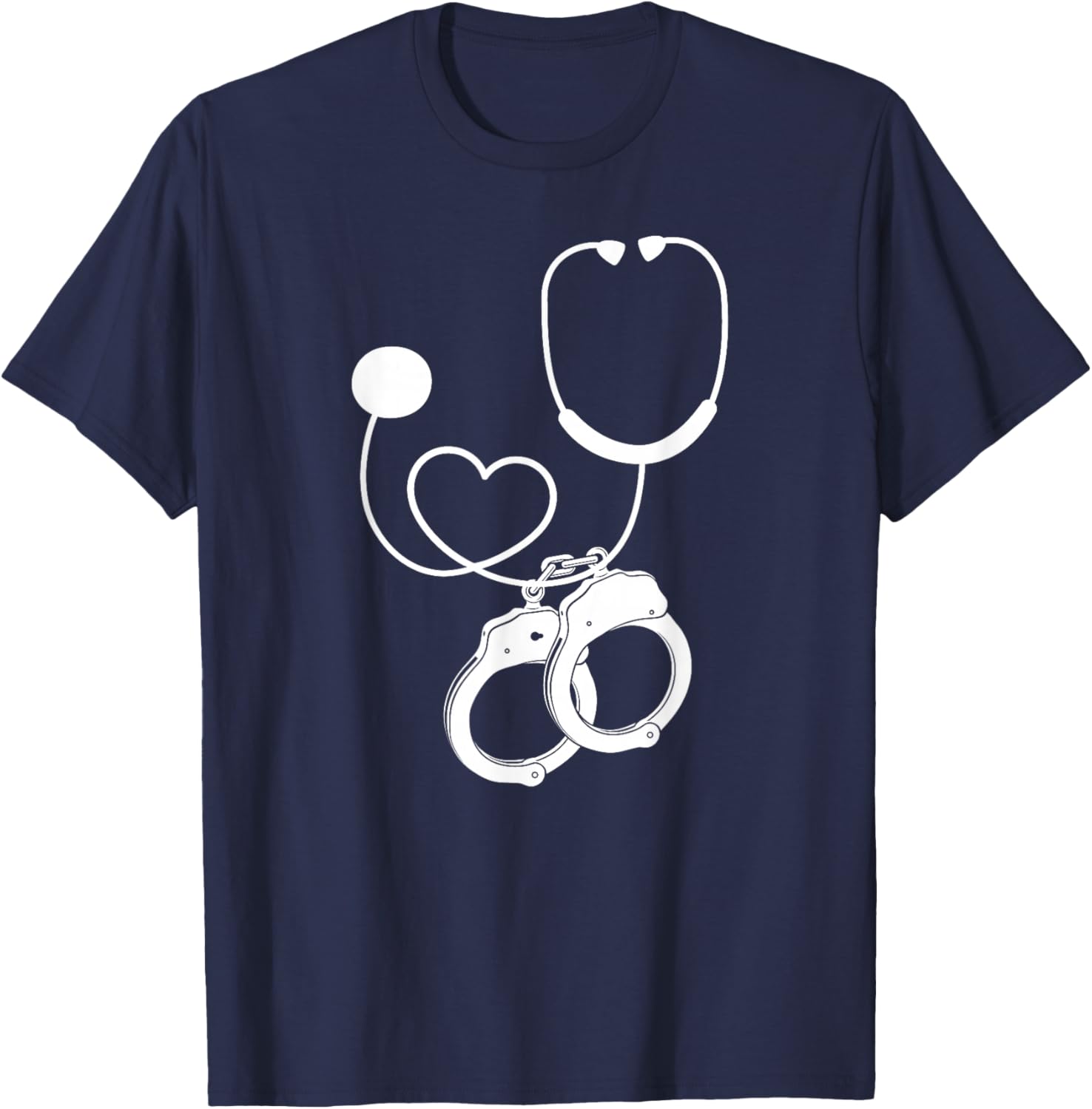 LPN Correctional Nurse Nursing Stethoscope Officer Women Men T-Shirt - T-Shirt | Navy