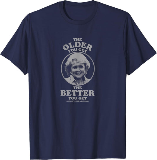 The Golden Girls - Rose Older You Get Banana T-Shirt - T-Shirt | Navy