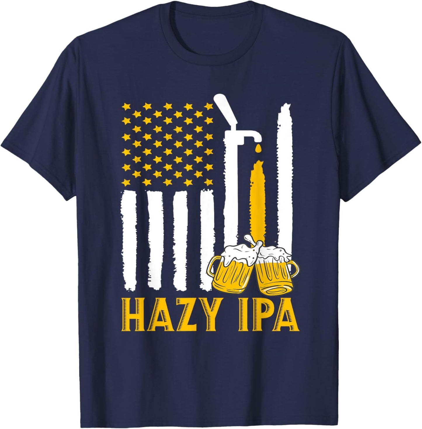 Hazy IPA Craft Beer Indian Pale Ale T-Shirt - T-Shirt | Navy