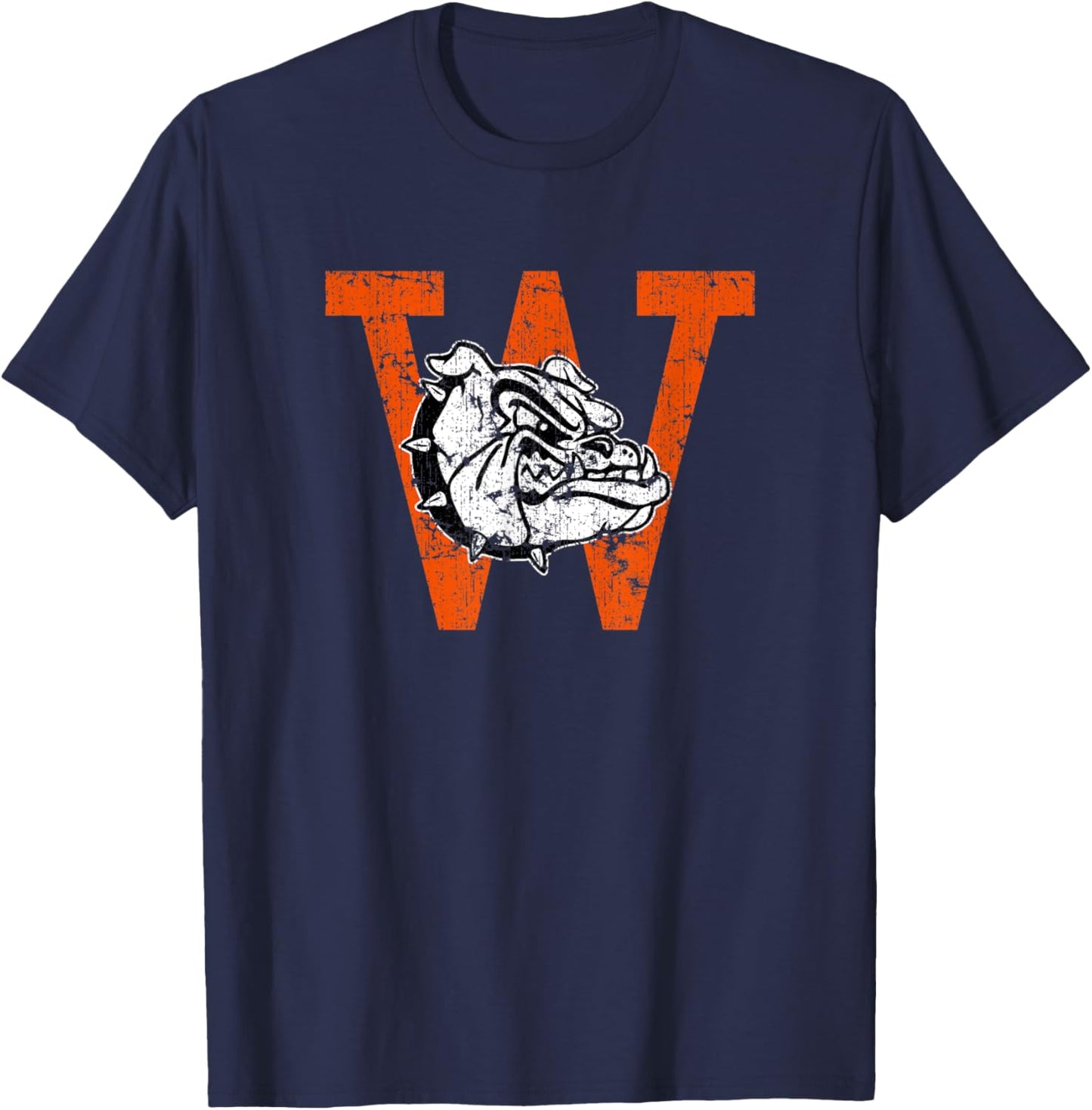 Wayne Bulldogs Mascot Lettermark T-Shirt - T-Shirt | Navy