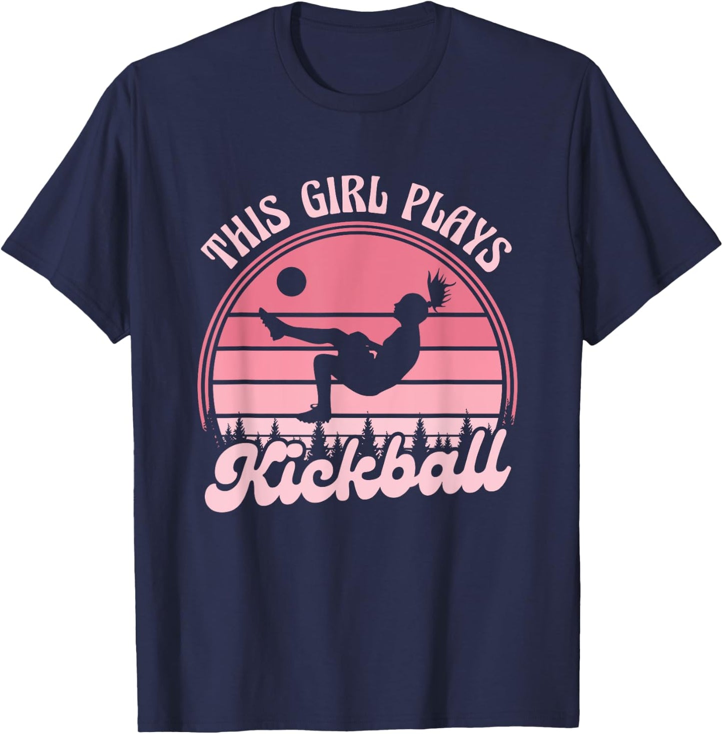 Kickball Lover Funny Kickball Team Sports Girls Kickball T-Shirt - T-Shirt | Navy