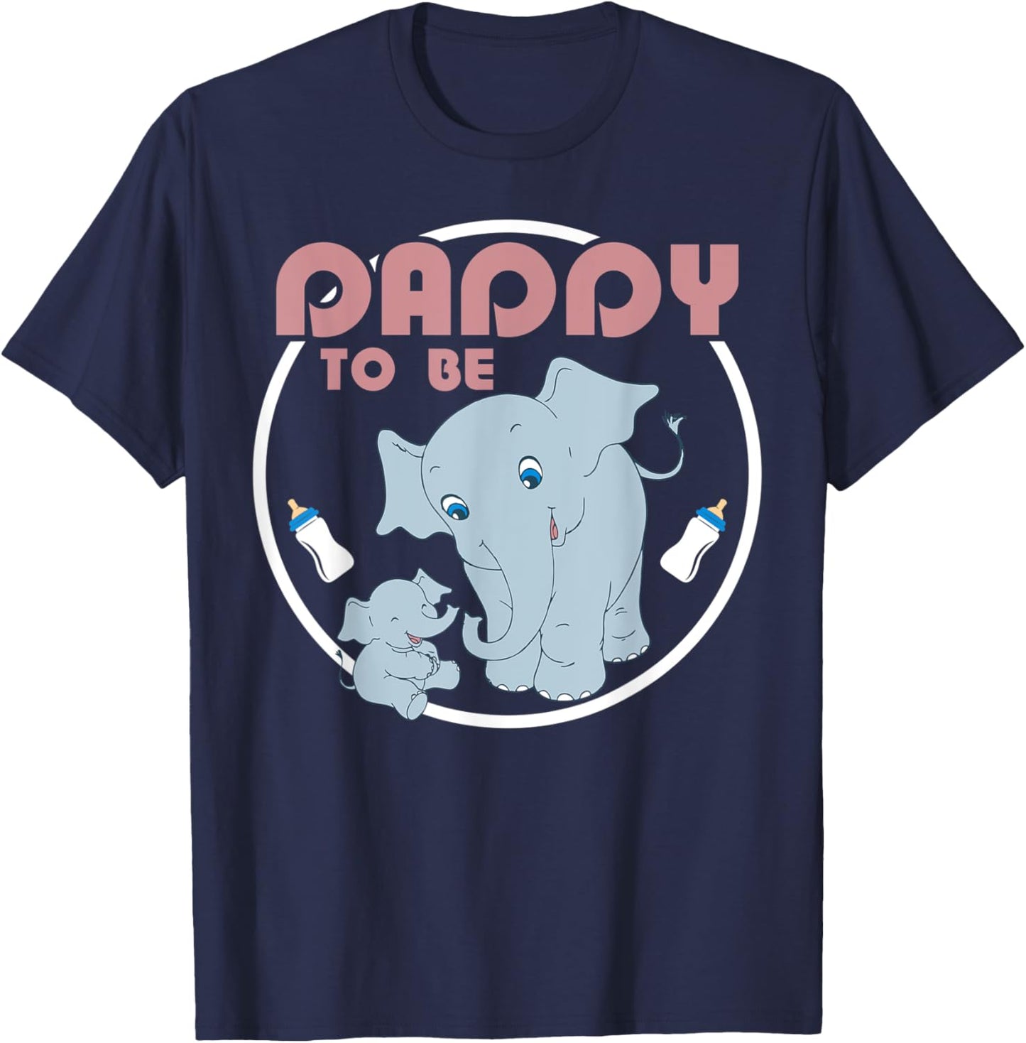 Dad To Be Elephant Baby Shower For Boy Gender Reveal T-Shirt - T-Shirt | Navy