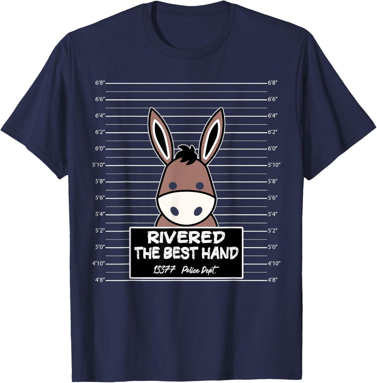 Donkey Rivered Best Hand Full Straddle No Tilt Gambler Poker T-Shirt - T-Shirt | Navy