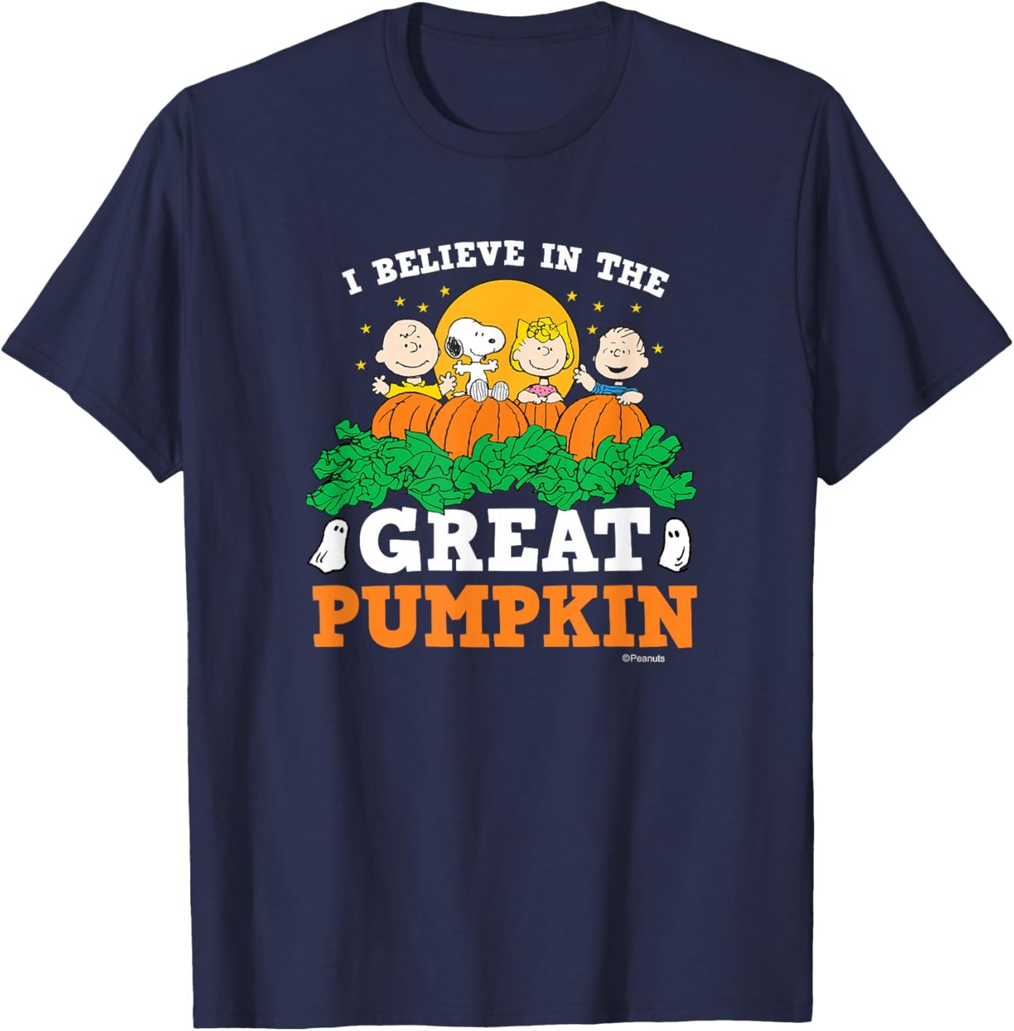 Peanuts - I Believe In The Great Pumpkin T-Shirt - T-Shirt | Navy