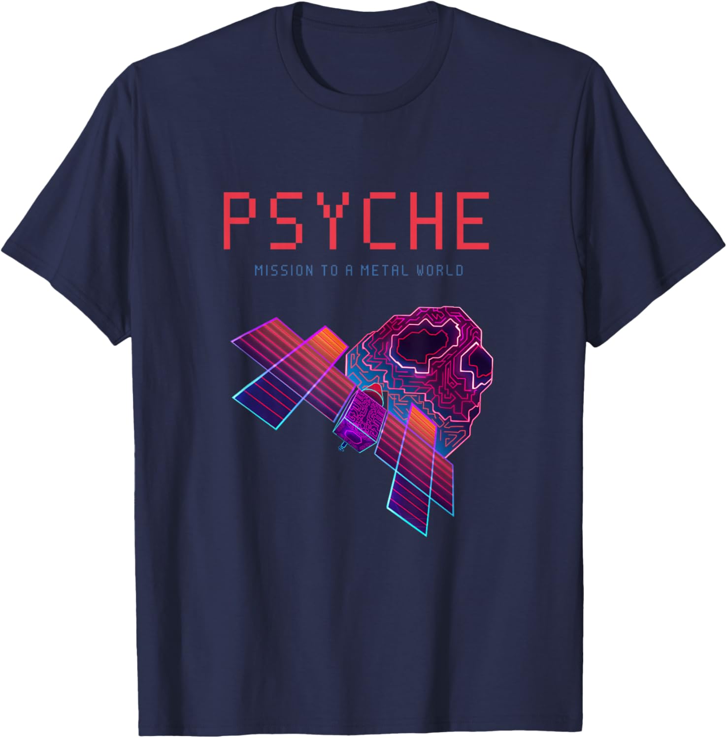 NASA Psyche Asteroid Mission T-Shirt - T-Shirt | Navy