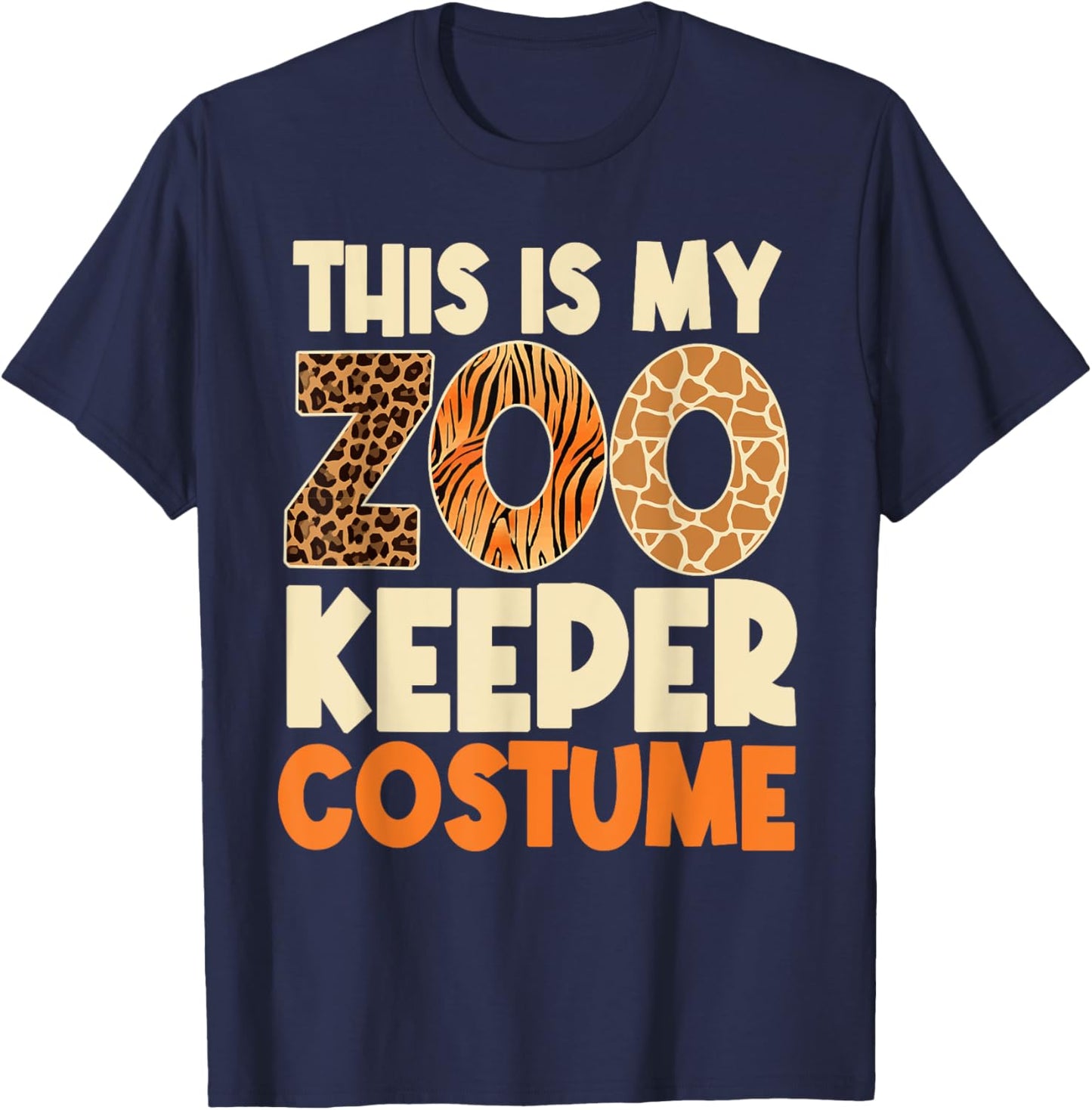 Zookeeper Costume Zoogoer Zoo Garden Animal Lover Keeper T-Shirt - T-Shirt | Navy