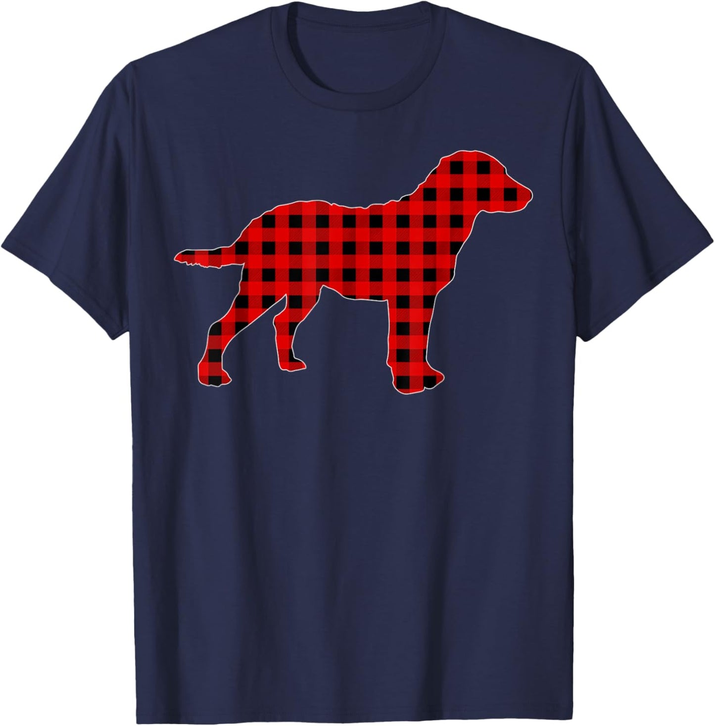Buffalo Plaid Chesapeake Bay Retriever Dog Christmas Pajama T-Shirt - T-Shirt | Navy