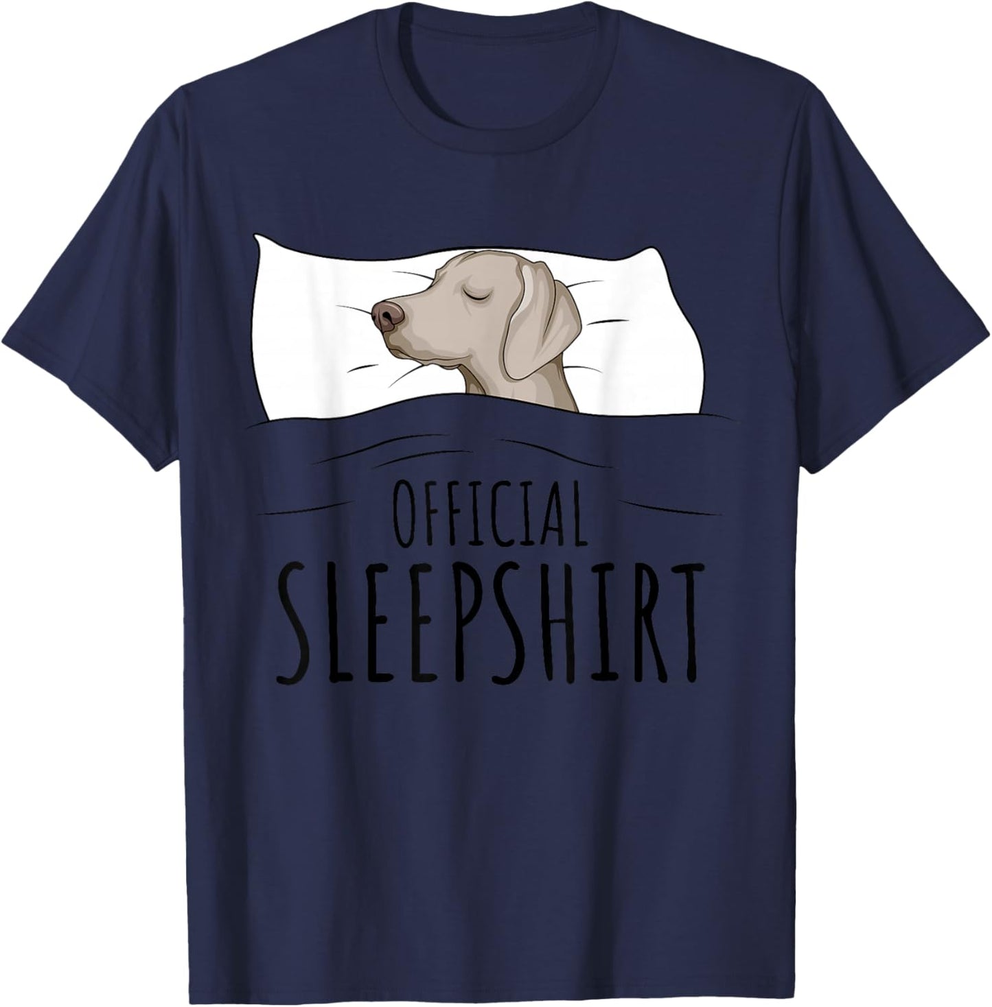 Weimaraner Dog Official Sleepshirt T-Shirt - T-Shirt | Navy