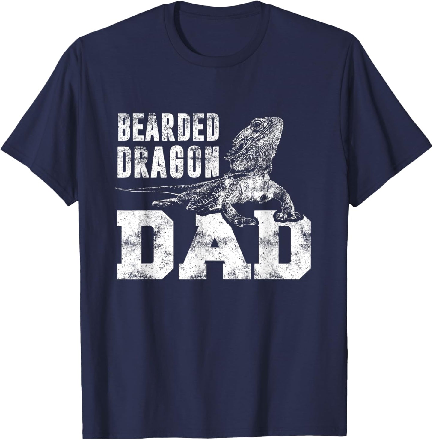 Bearded Dragons Agamen Lizards Bearded Dragon Father T-Shirt - T-Shirt | Navy