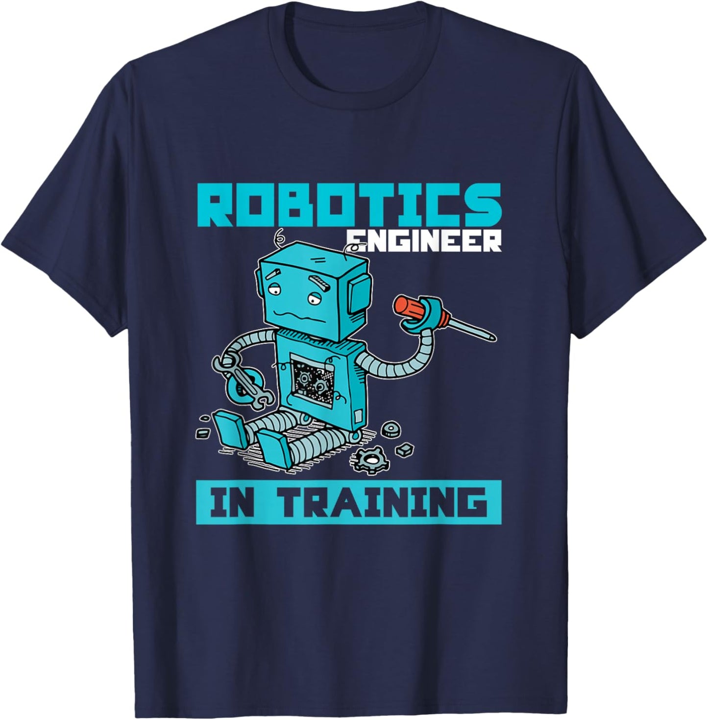 Cute Future Robotics Engineer Boy Girl Robot T-Shirt - T-Shirt | Navy