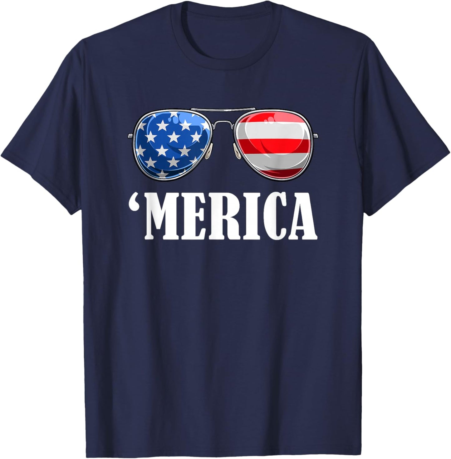 4th July America Independence Day Patriot USA & T-Shirt - T-Shirt | Navy