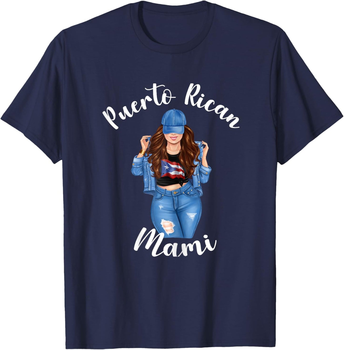 Puerto Rican Mami Funny Puerto Rico Woman Sassy Cute Cool T-Shirt - T-Shirt | Navy